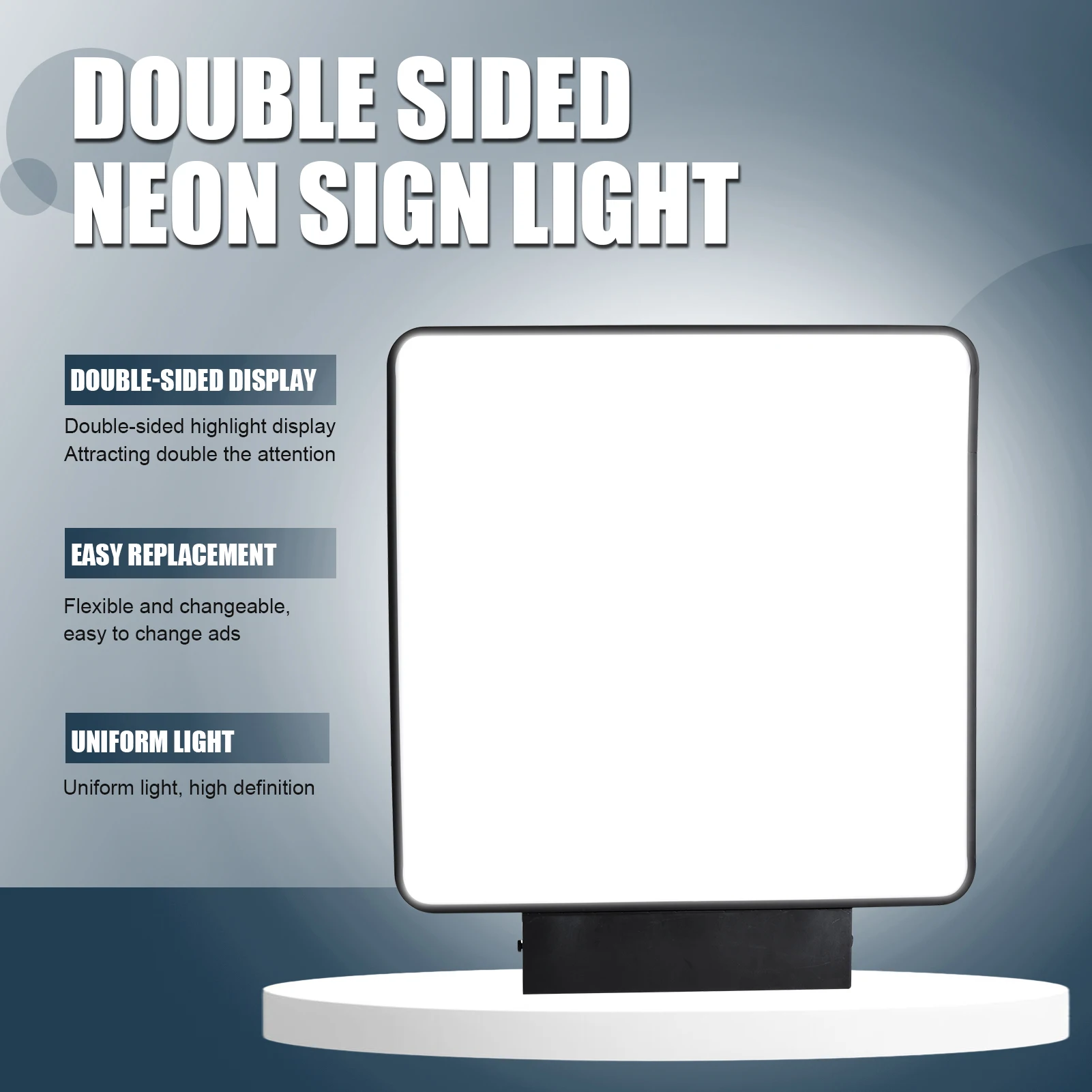 Advertising Light Box Light Box Double-Sided LED Sign Board Illuminated Billboard, Light Advertising Board, Open Signs