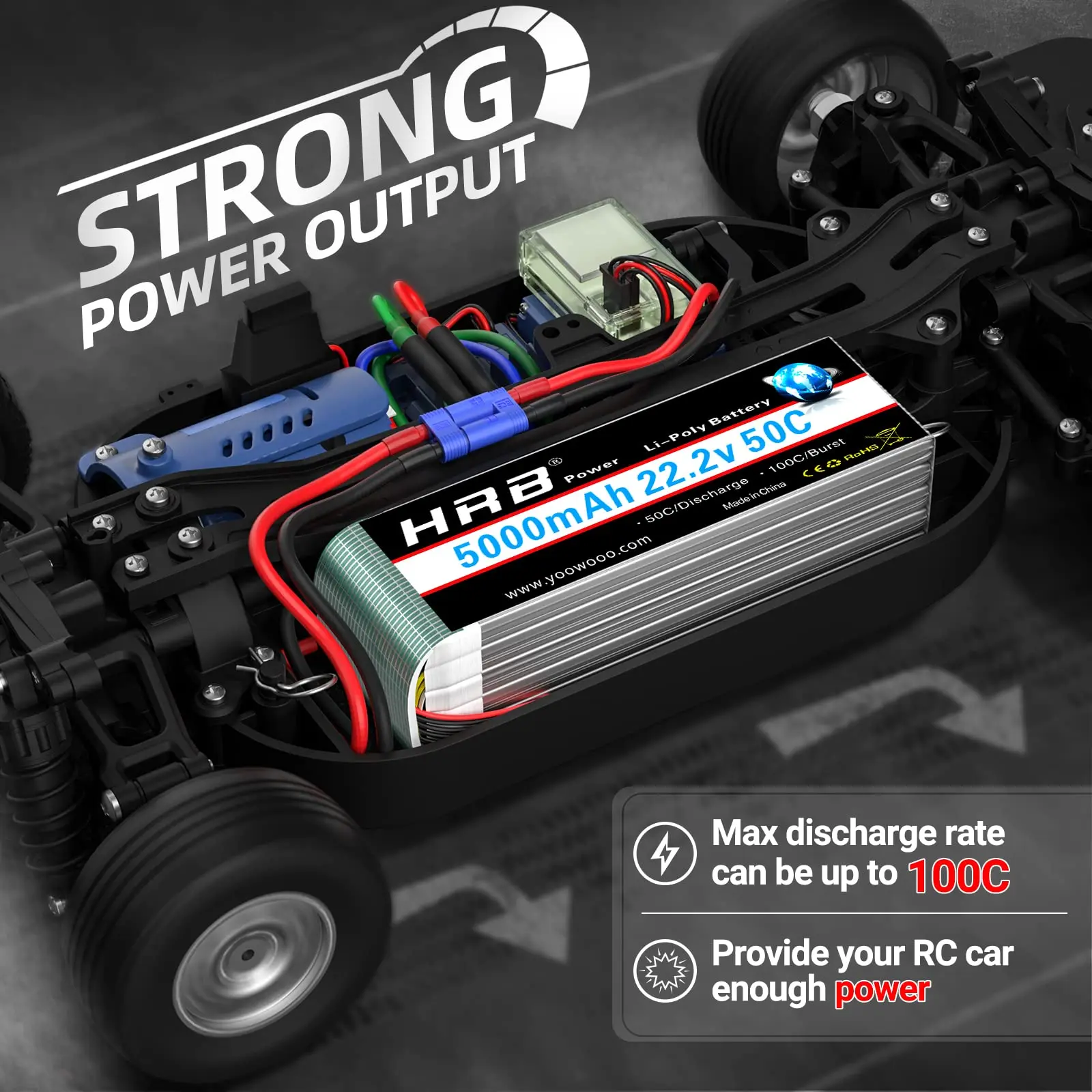 HRB Lipo Battery 6S 5000mah 6000mah XT60 XT90 EC5 50C 100C 22.2V for Quadcopter Airplane Car Truck 500 600 Helicopter
