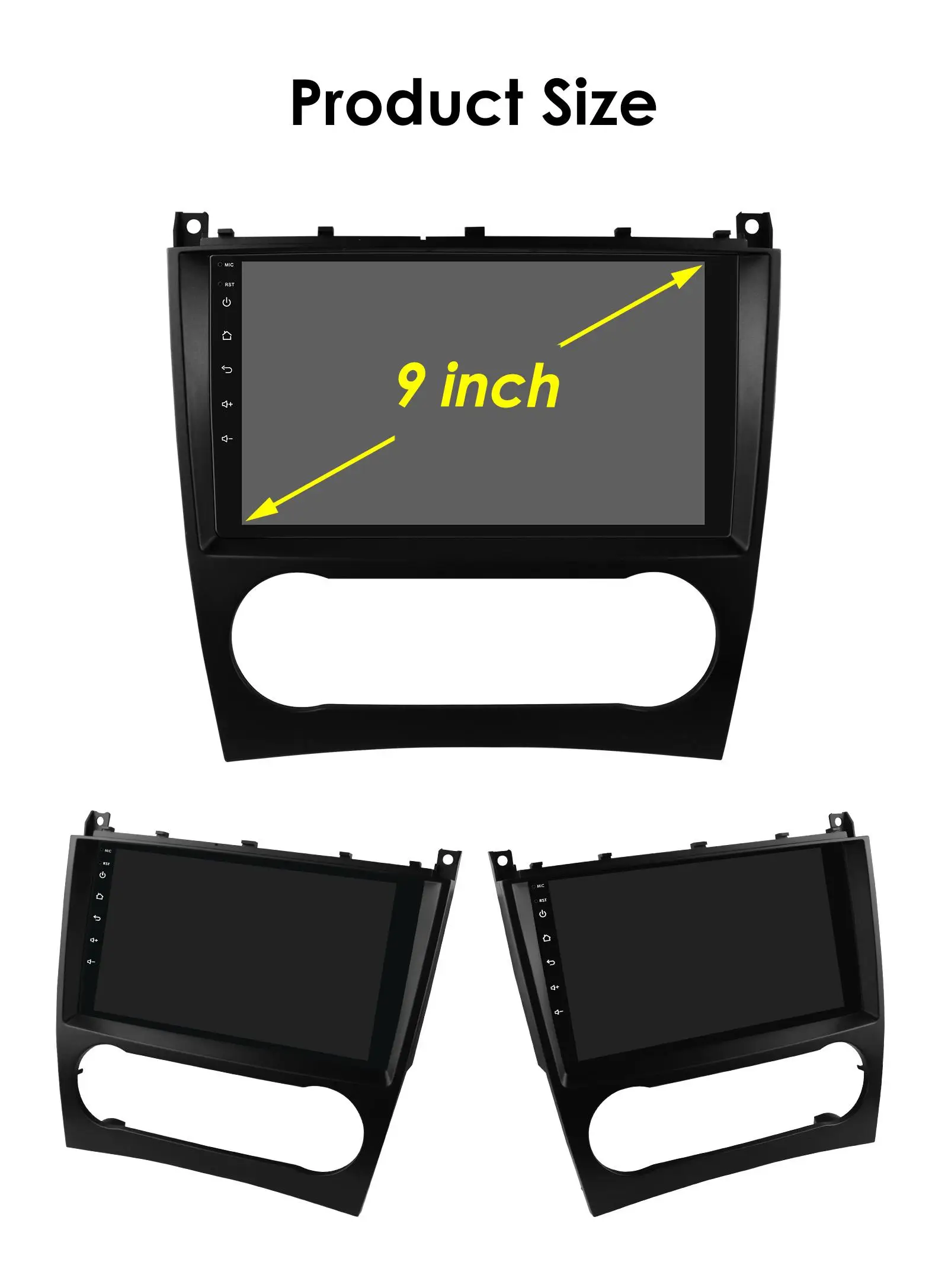 9" 2Din Android 13 Car Radio For Mercedes Benz CLC W203 C-Class C180 C200 CLK200 CLK W209 Navi GPS 4G CarPlay autoradio 8G 128G