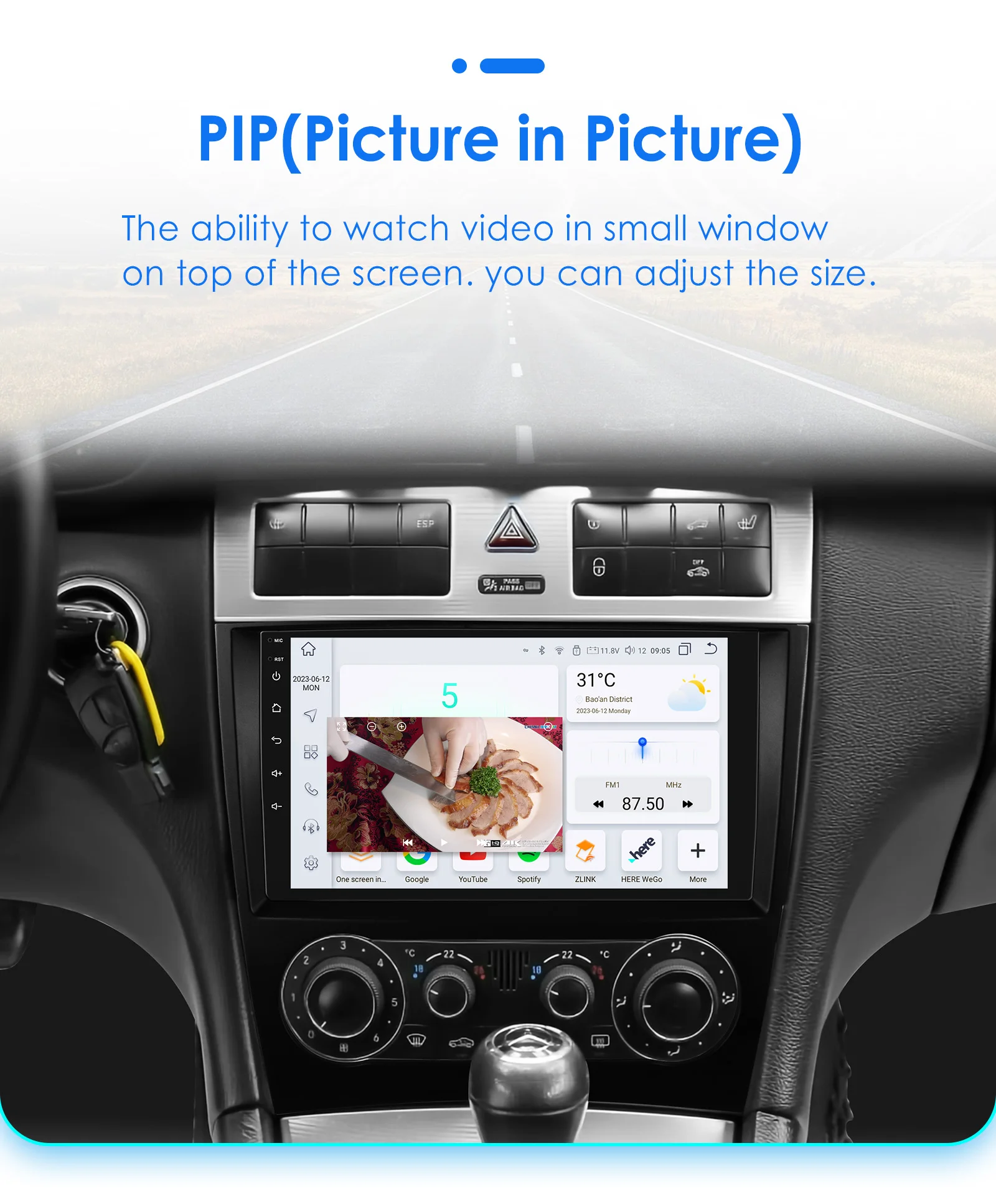 9" 2Din Android 13 Car Radio For Mercedes Benz CLC W203 C-Class C180 C200 CLK200 CLK W209 Navi GPS 4G CarPlay autoradio 8G 128G