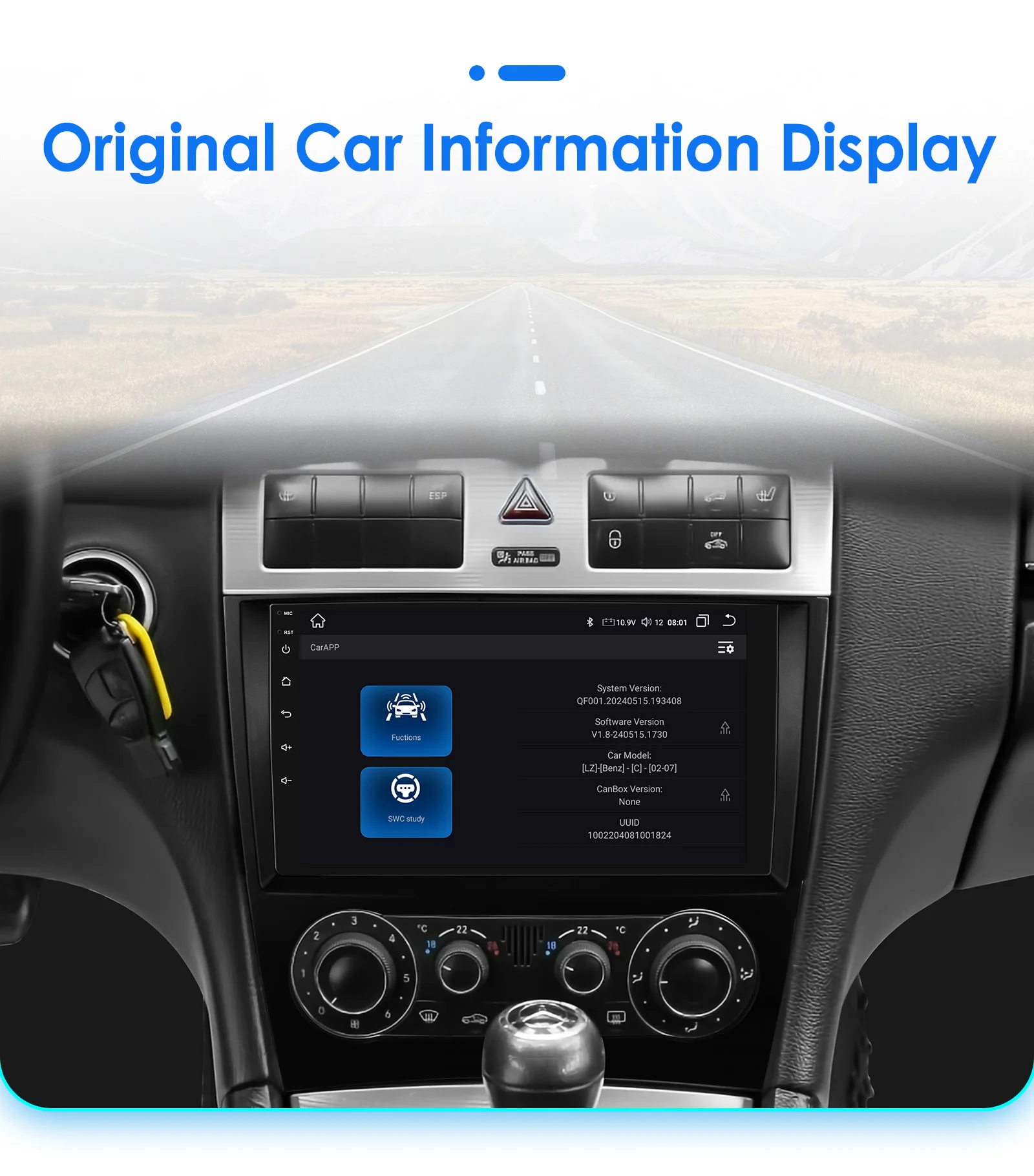 9" 2Din Android 13 Car Radio For Mercedes Benz CLC W203 C-Class C180 C200 CLK200 CLK W209 Navi GPS 4G CarPlay autoradio 8G 128G