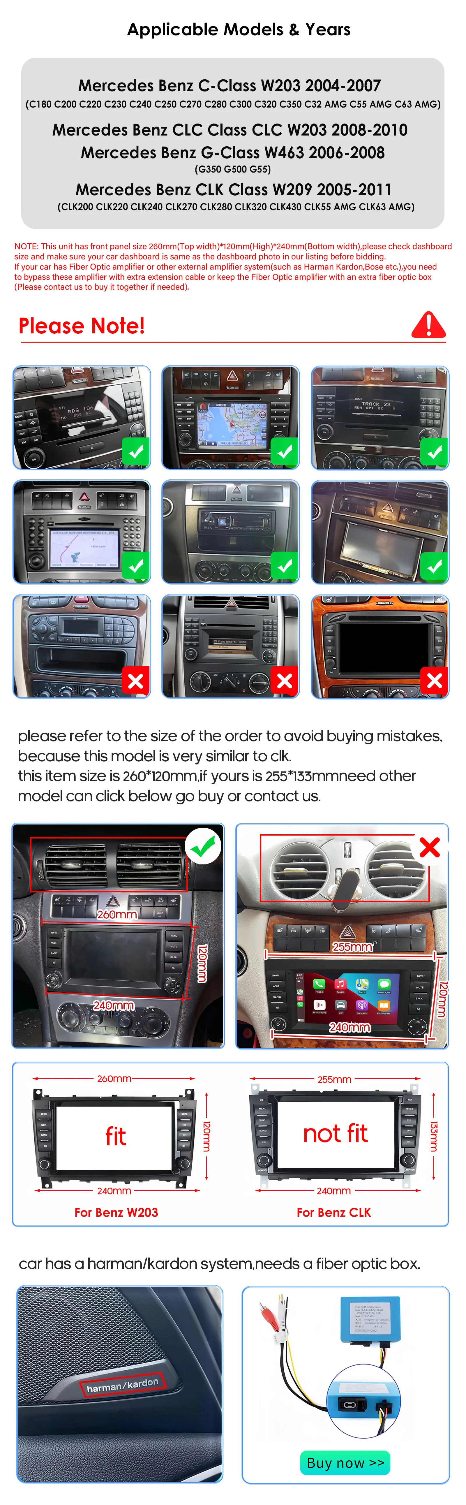 9" 2Din Android 13 Car Radio For Mercedes Benz CLC W203 C-Class C180 C200 CLK200 CLK W209 Navi GPS 4G CarPlay autoradio 8G 128G
