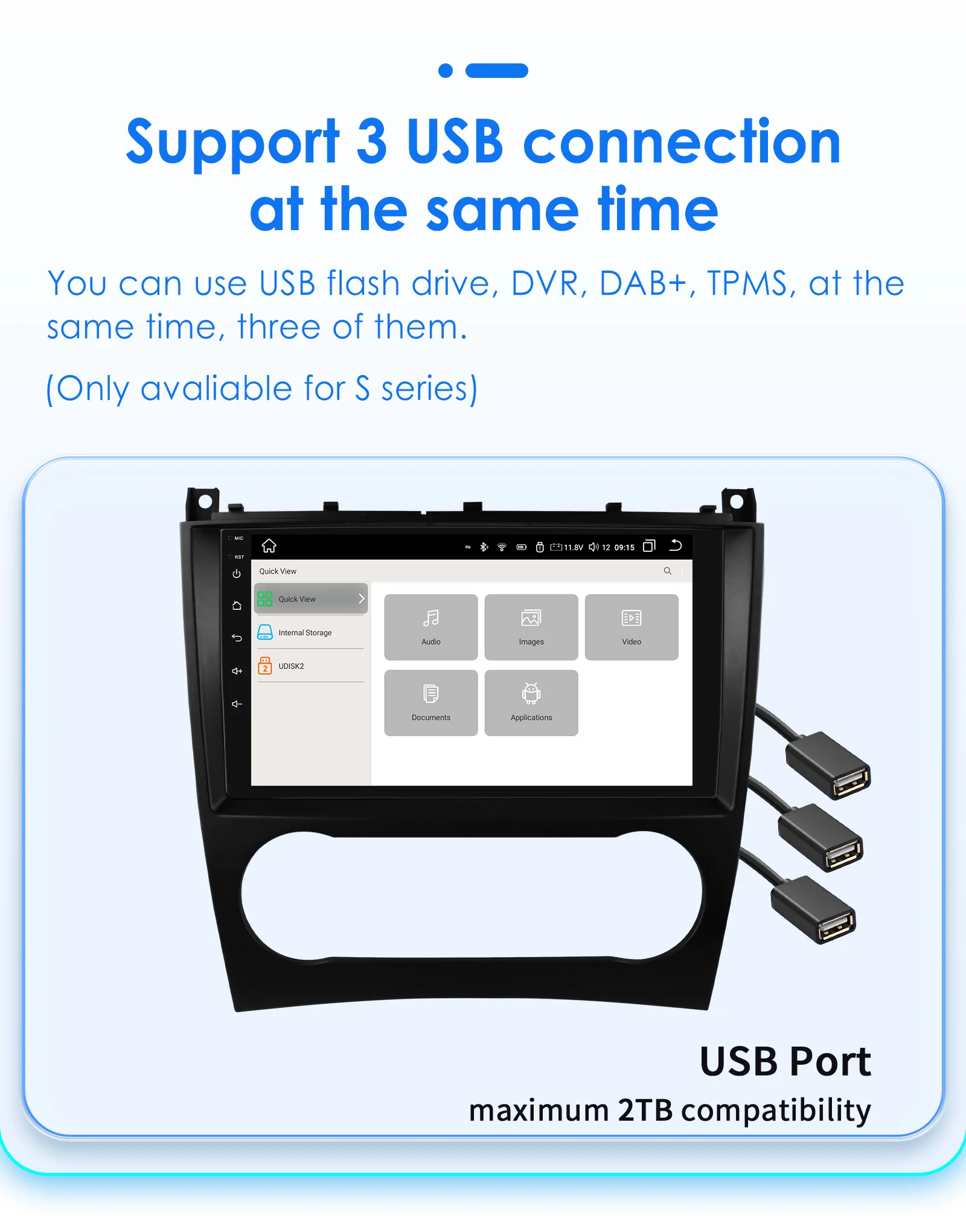 9" 2Din Android 13 Car Radio For Mercedes Benz CLC W203 C-Class C180 C200 CLK200 CLK W209 Navi GPS 4G CarPlay autoradio 8G 128G