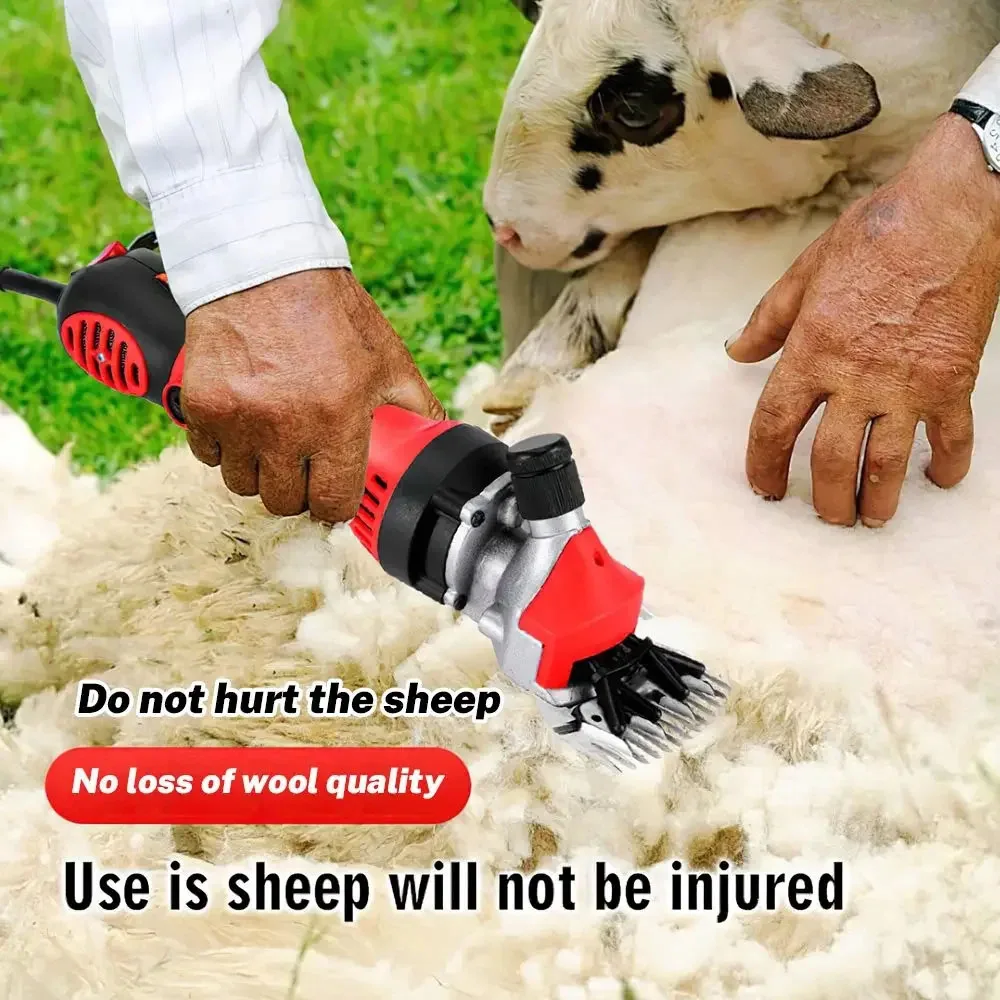 6 Speed 13 Teeth Plug in Electric Sheep Pet Hair Clipper Shearing Kit Shear Wool Cut Goat Pet Animal Shearing Supplies Farm Cut