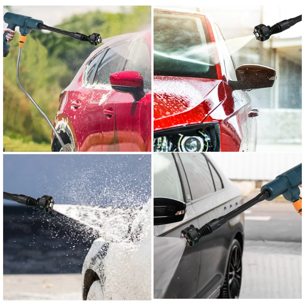 200Bar Brushless Electric High Pressure Washer Water Gun 6IN1 Cordless Car Washer Cleaning Garden For Makita 18V Battery