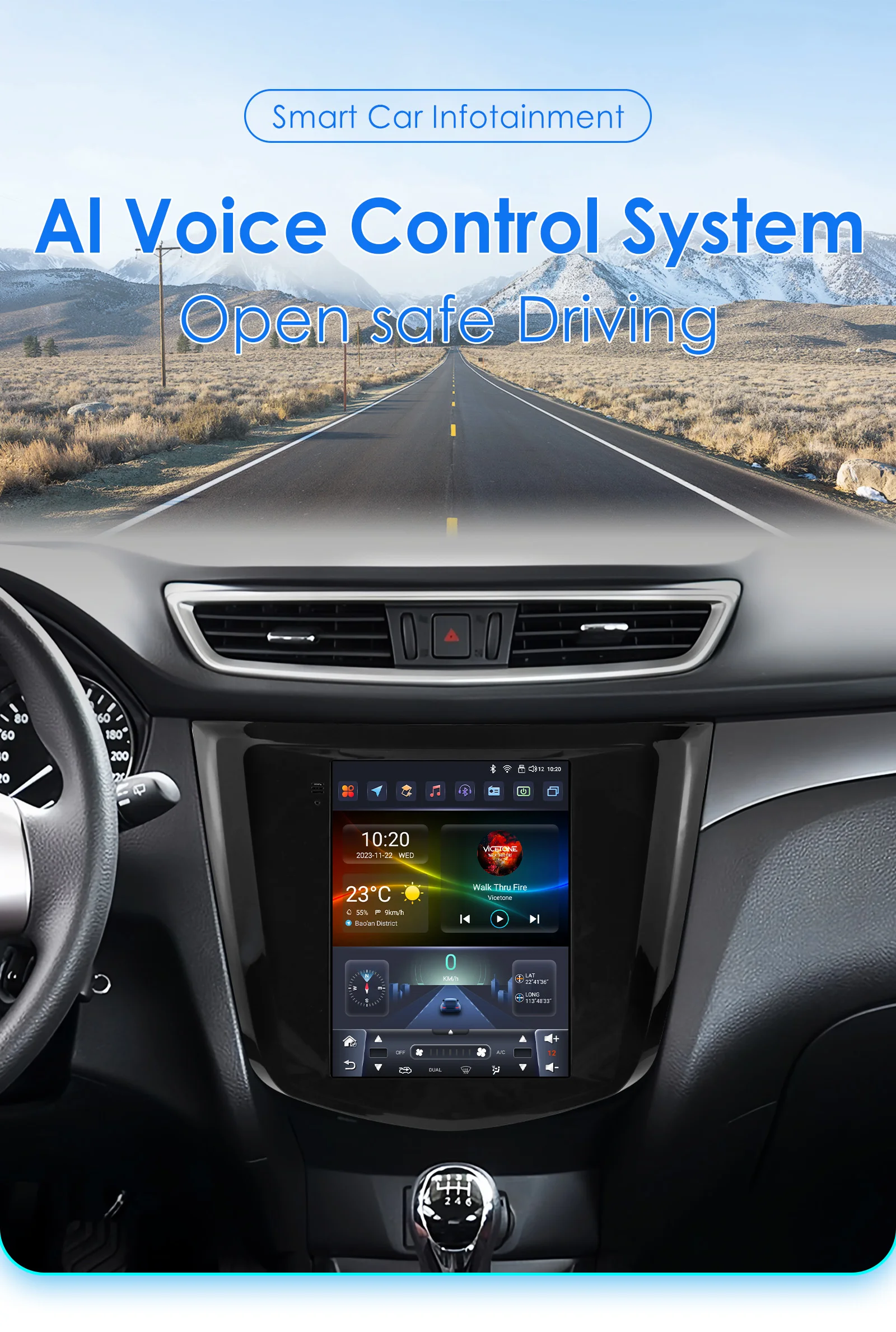 9.7inch 2DIN Android 13 Car Radio for Nissan Qashqai J11/X-Trail 3 T32 2013-2017 Multimedia Stereo Wireless Carplay 360Camera