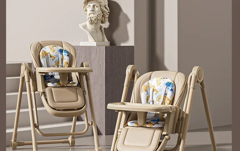 Lightweight Children's Dining Chair Multifunctional Baby Dining Chair with Adjustable Seat Height 2-in-1 Baby Rocking Swing
