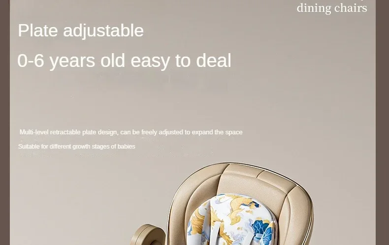Lightweight Children's Dining Chair Multifunctional Baby Dining Chair with Adjustable Seat Height 2-in-1 Baby Rocking Swing