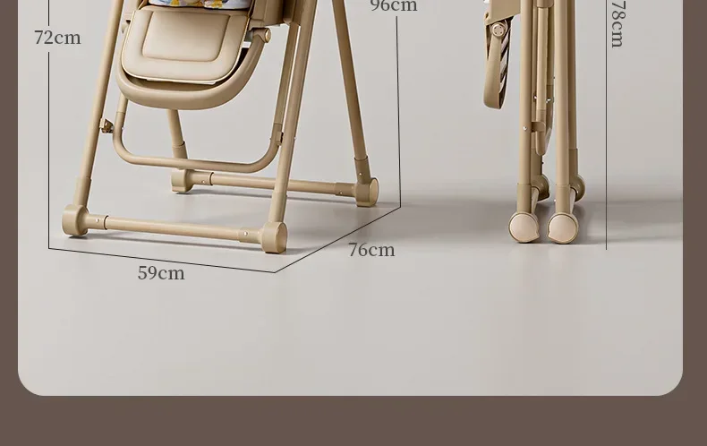 Lightweight Children's Dining Chair Multifunctional Baby Dining Chair with Adjustable Seat Height 2-in-1 Baby Rocking Swing