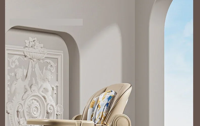 Lightweight Children's Dining Chair Multifunctional Baby Dining Chair with Adjustable Seat Height 2-in-1 Baby Rocking Swing
