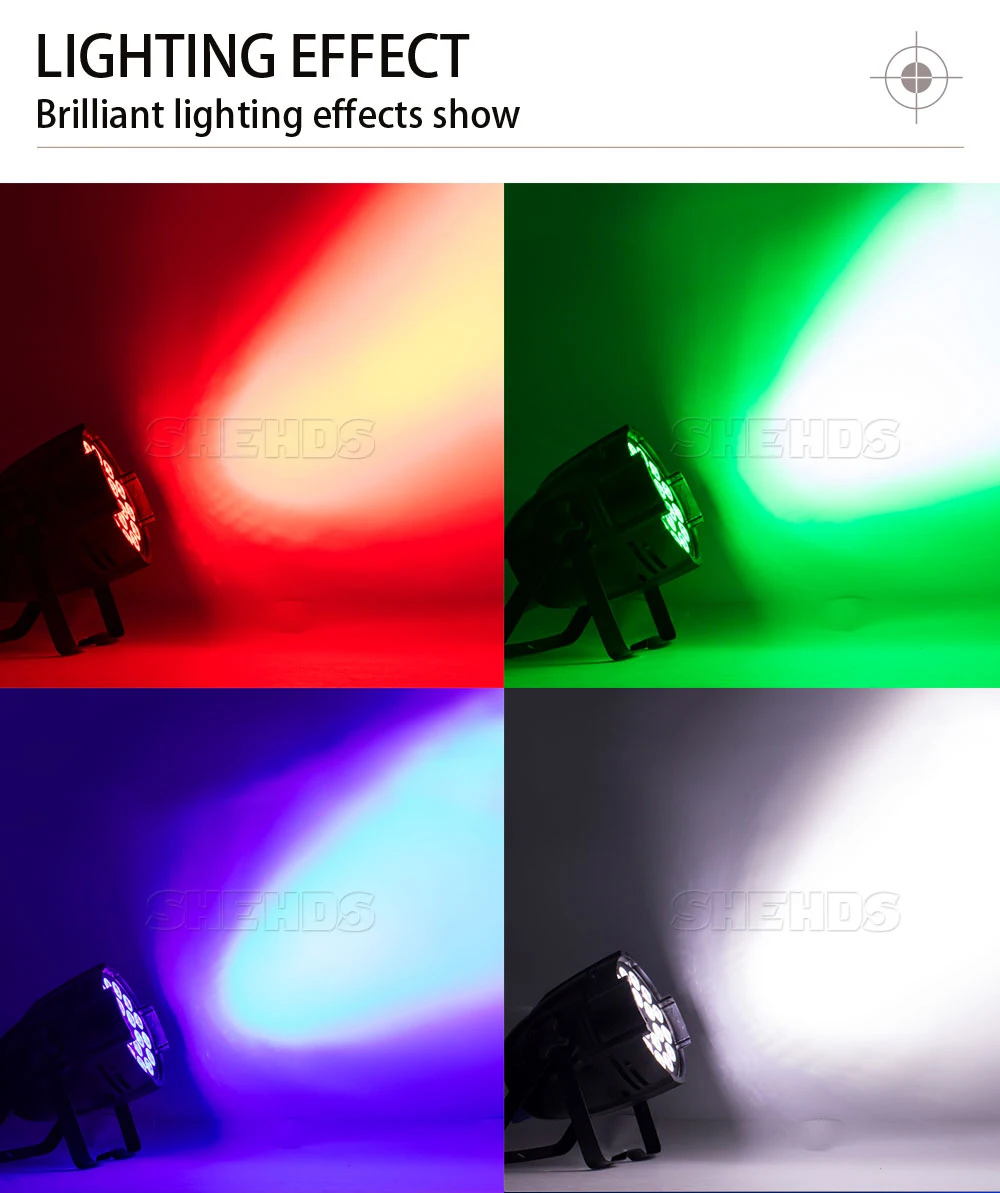 SHEHDS Big Aluminum Alloy LED Par 18x12W RGBW/18x18W RGBWA+UV Light Ball DJ Projector Stage Christmas Decoration