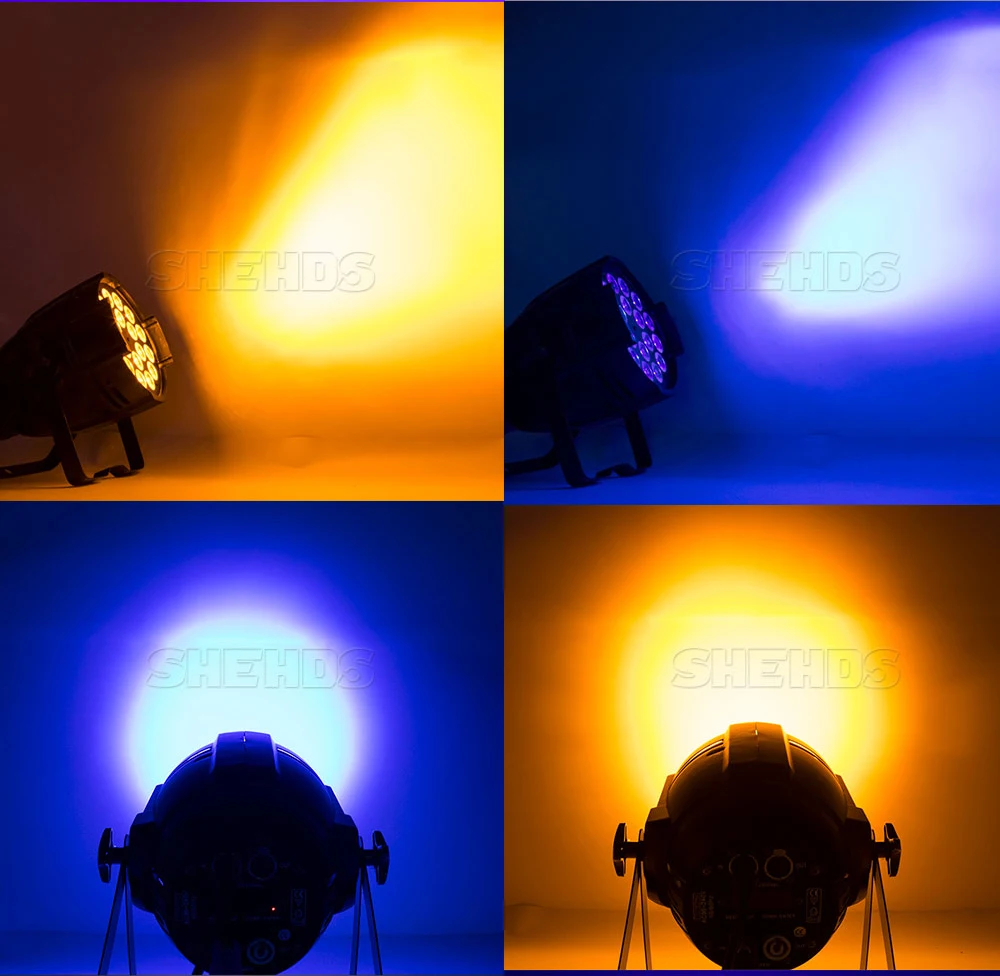 SHEHDS Big Aluminum Alloy LED Par 18x12W RGBW/18x18W RGBWA+UV Light Ball DJ Projector Stage Christmas Decoration
