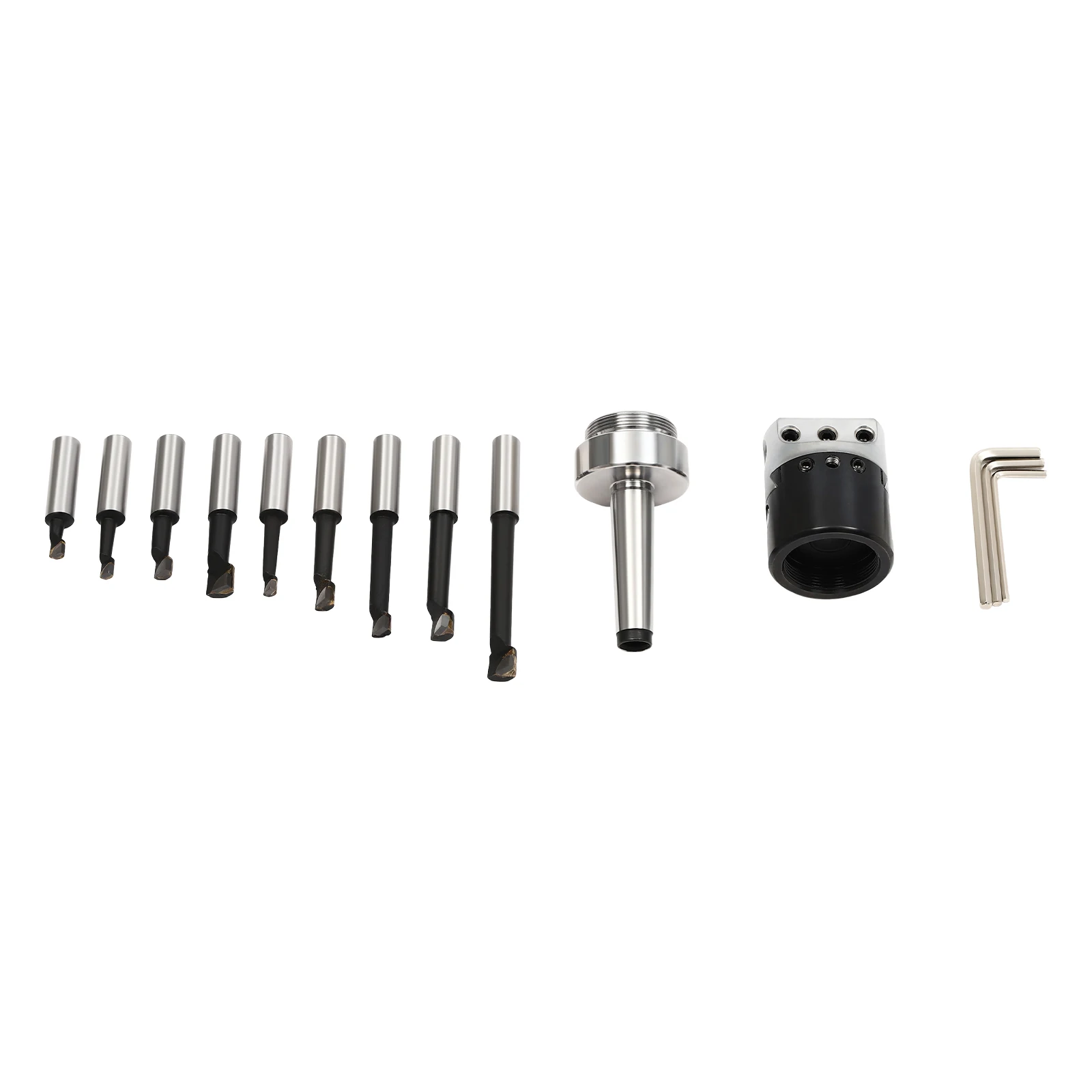 MT2-M10 F1-12 50mm Boring Head + 9pcs 12mm Boring Bar Cnc Milling Tools Kit Set
