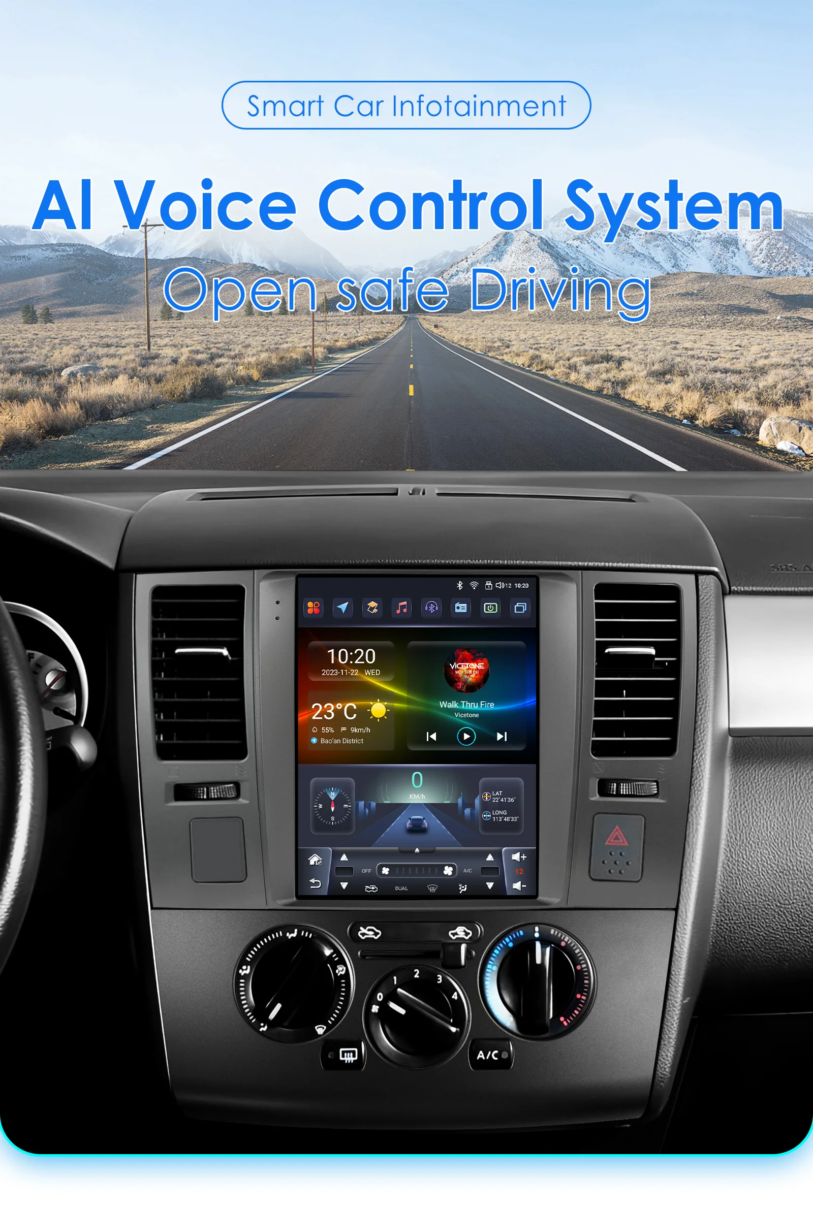Hizpo For Tesla Style Carplay Car Radio for Nissan Tiida C11 2004-2013 2Din Multimedia Player GPS Navigation 9.7 Inch Android 13