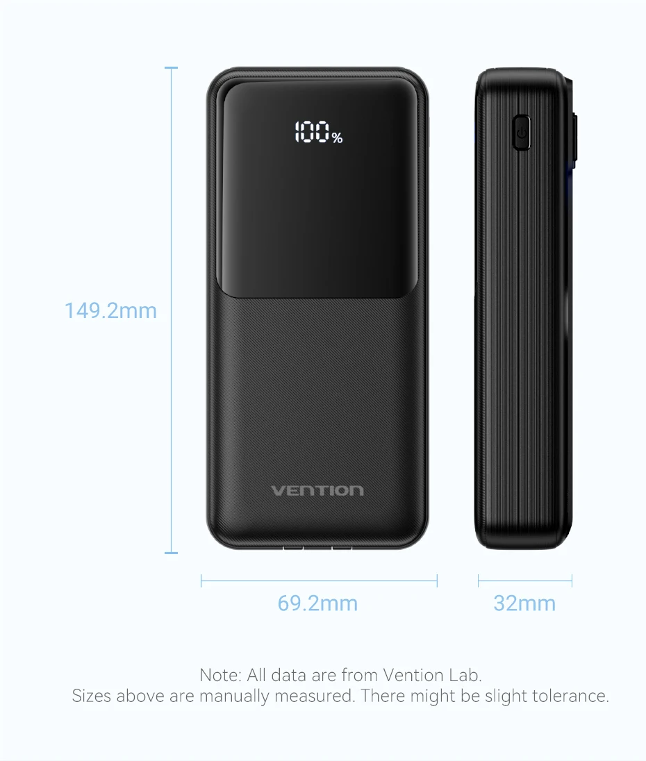 Vention 22.5W Power Bank 20000mAh 10000mAh Portable Fast Charger PowerBank For iPhone 15 14 13 Pro Max Xiaomi Samsung Charging