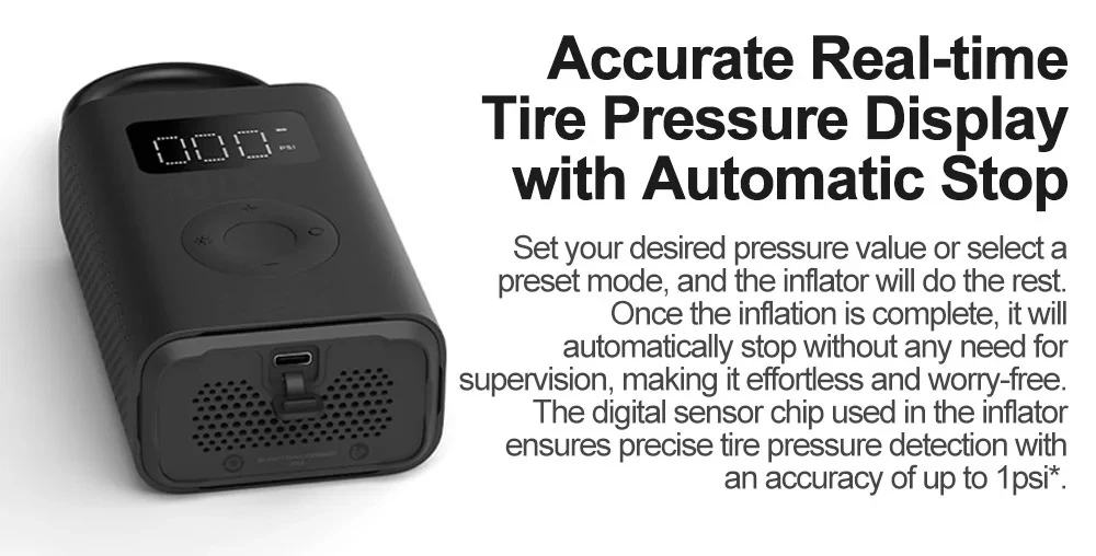 New 2025 Xiaomi Mijia Air Pump 2D 25%Speed Boost Portable Electric Air Compressor Treasure 150PSI Type-C LED Multitool Inflator