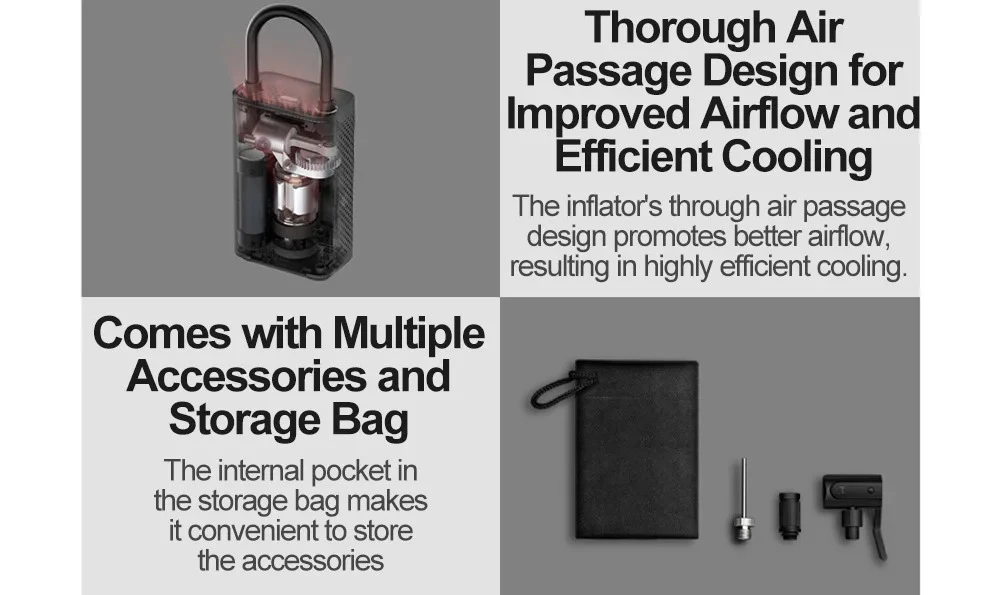 New 2025 Xiaomi Mijia Air Pump 2D 25%Speed Boost Portable Electric Air Compressor Treasure 150PSI Type-C LED Multitool Inflator