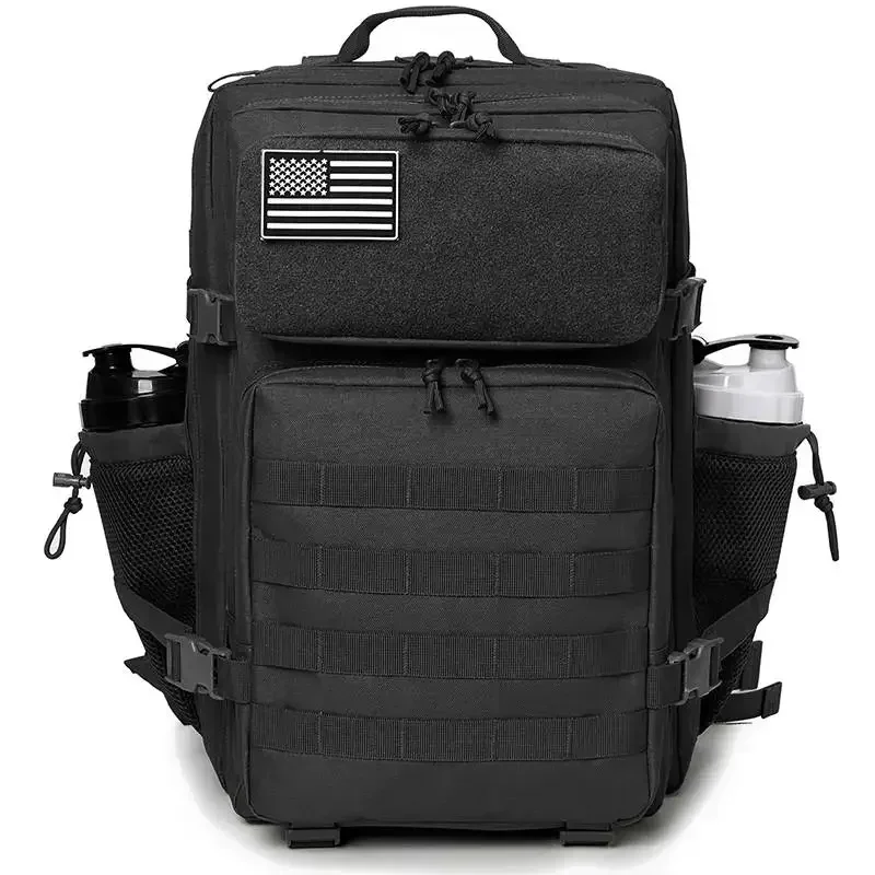 45L Tactical Backpack for Outdoor Sports Hiking Climbing Travel with Bottle Holder Travel Backpacks Camping Gear for Women/Men