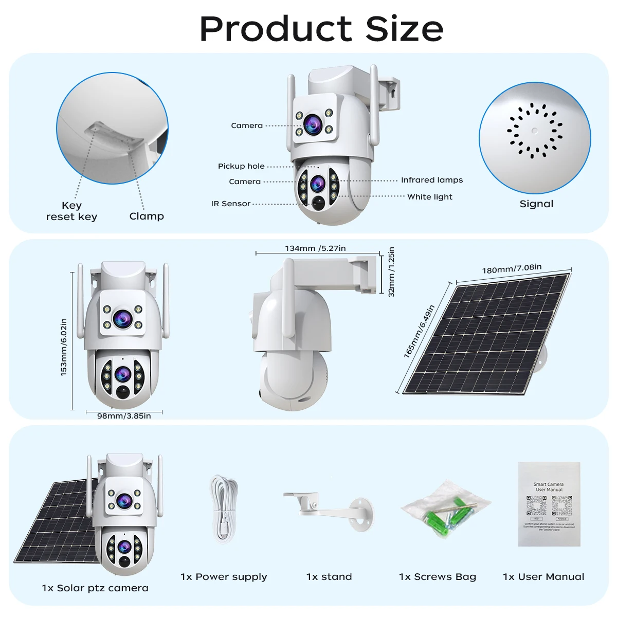 JOOAN 4MP Solar Wifi Camera Dual Lens Outdoor Wireless PIR Human Detection Night Built in Battery Home Security CCTV Video Surveillance