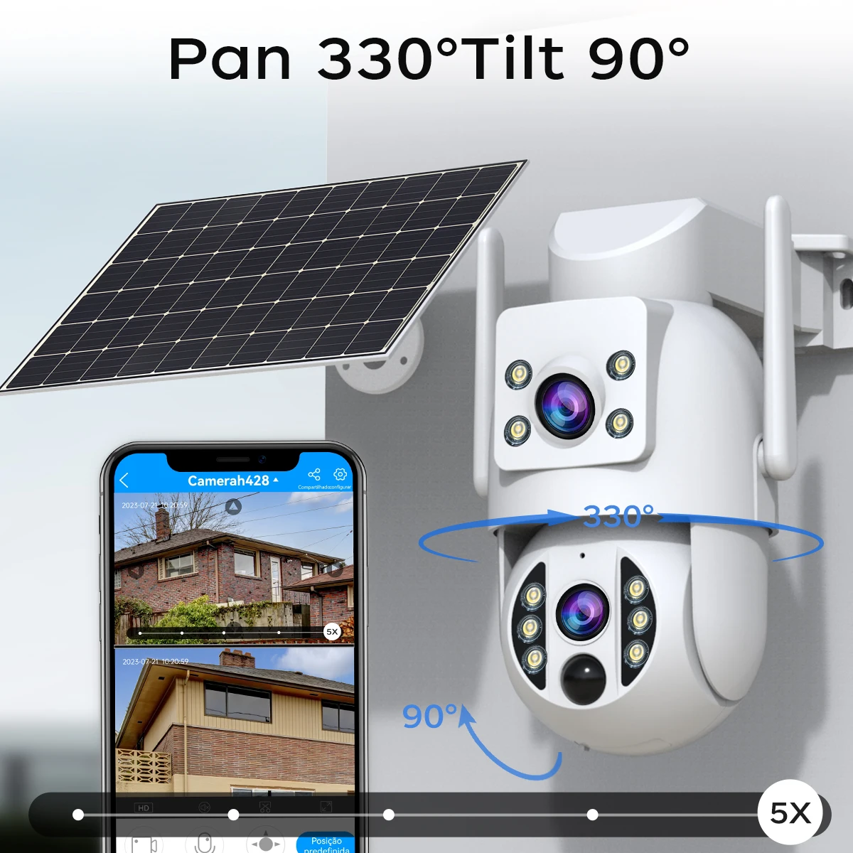 JOOAN 4MP Solar Wifi Camera Dual Lens Outdoor Wireless PIR Human Detection Night Built in Battery Home Security CCTV Video Surveillance