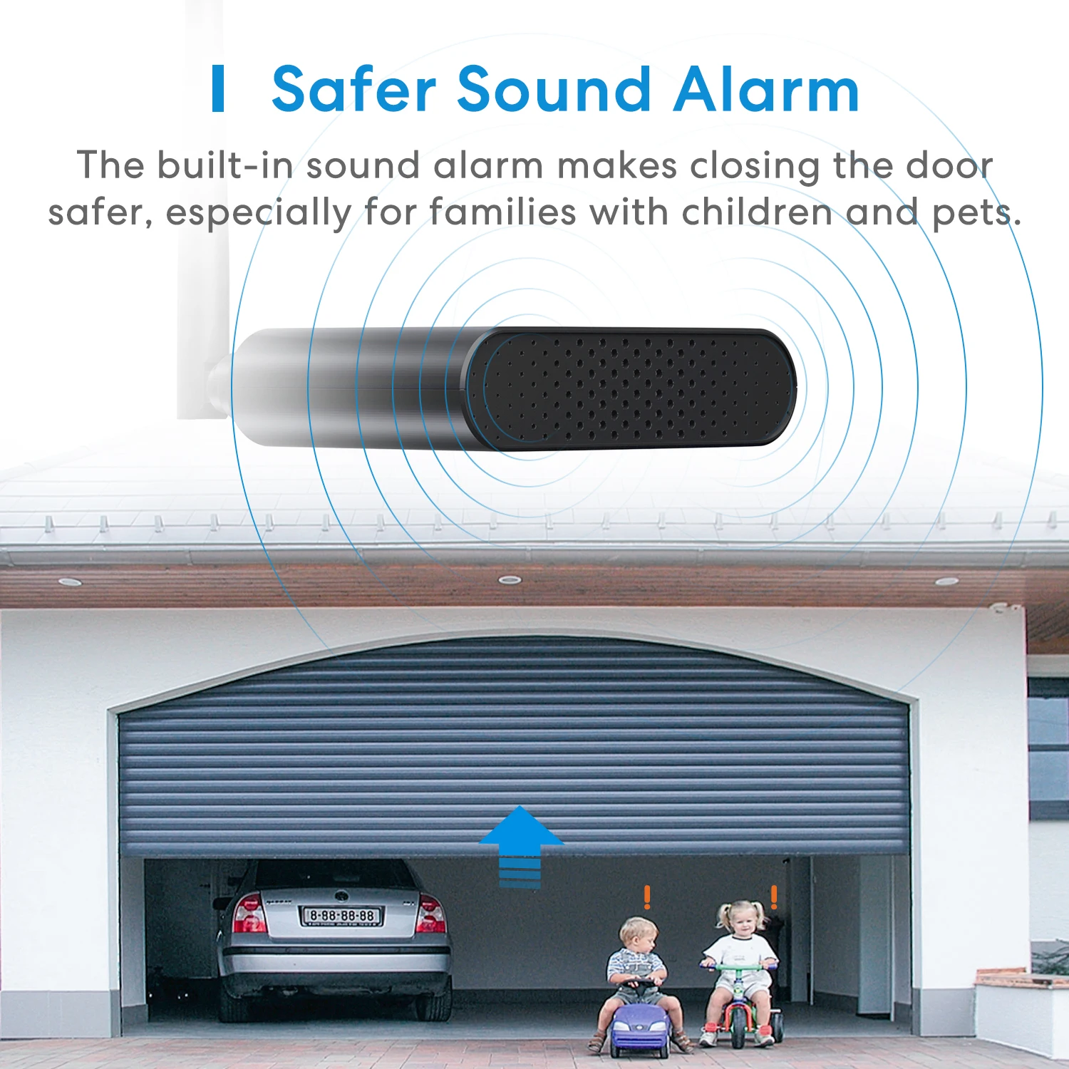 Meross Smart Garage Door Opener with External Antenna Up to 3 Single Doors EU Version Support HomeKit Alexa Google Home