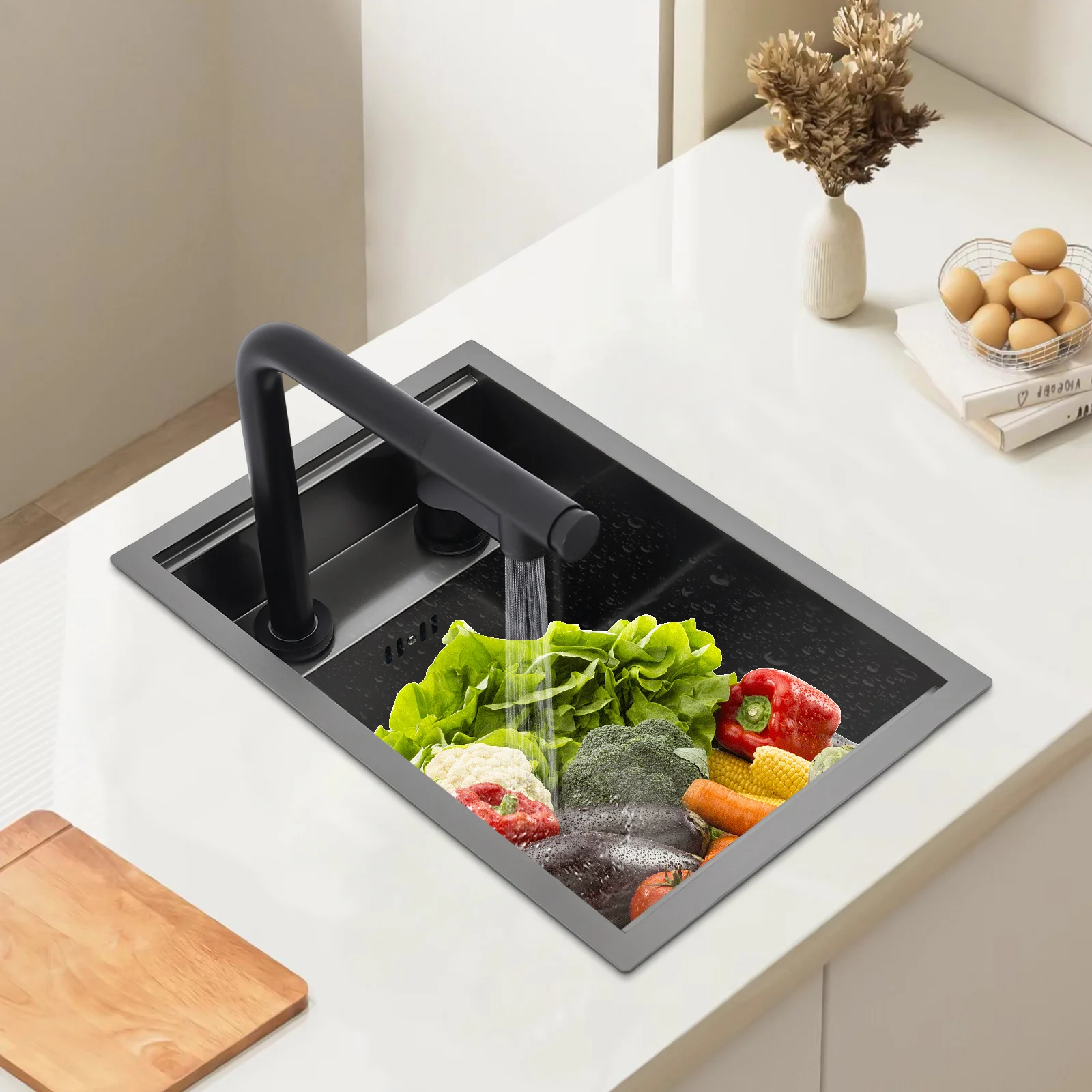 Kitchen Sinks Invisible Sink for Kitchen Bar Embedded Countertop Sink