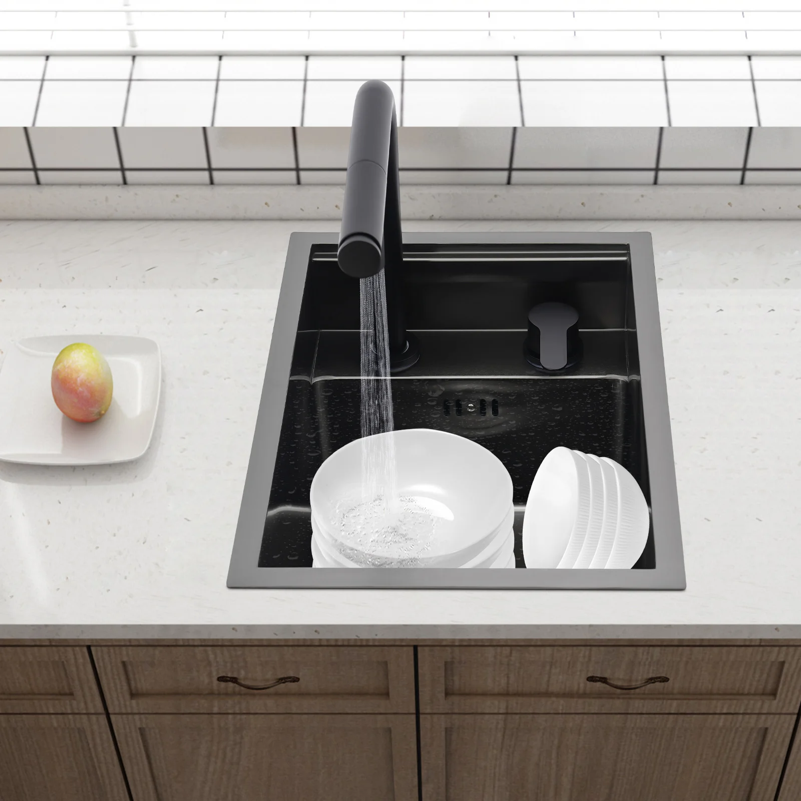 Kitchen Sinks Invisible Sink for Kitchen Bar Embedded Countertop Sink
