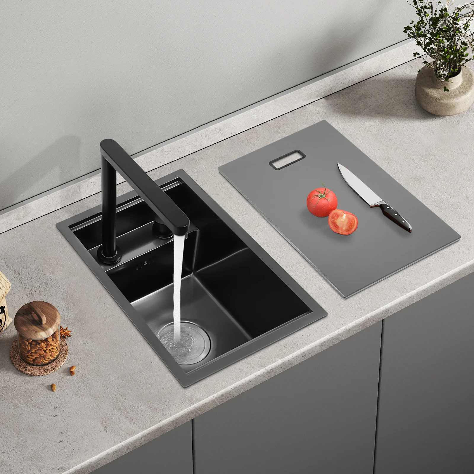 Kitchen Sinks Invisible Sink for Kitchen Bar Embedded Countertop Sink