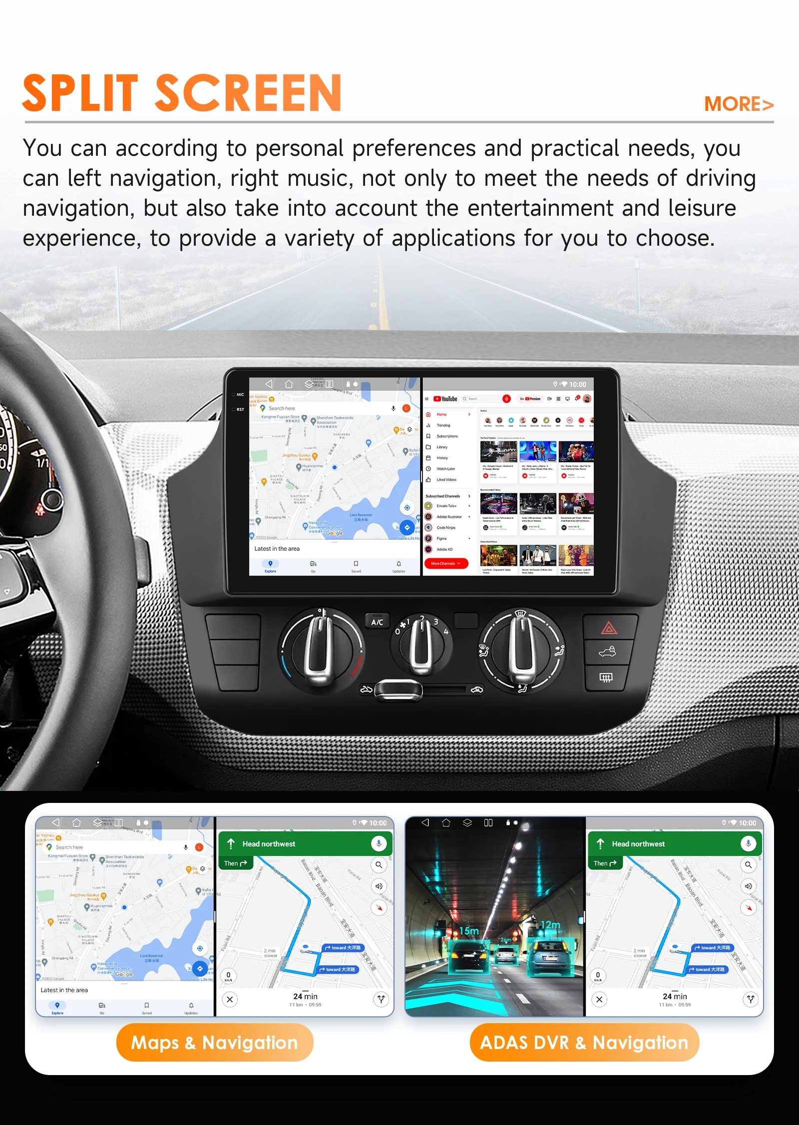 Hizpo Car Stereo Radio Touch Screen For Volkswagen UP! 2017-2023 UP Manual A/C Carplay GPS Navigation 8 Core 4G WIFI Autoradio