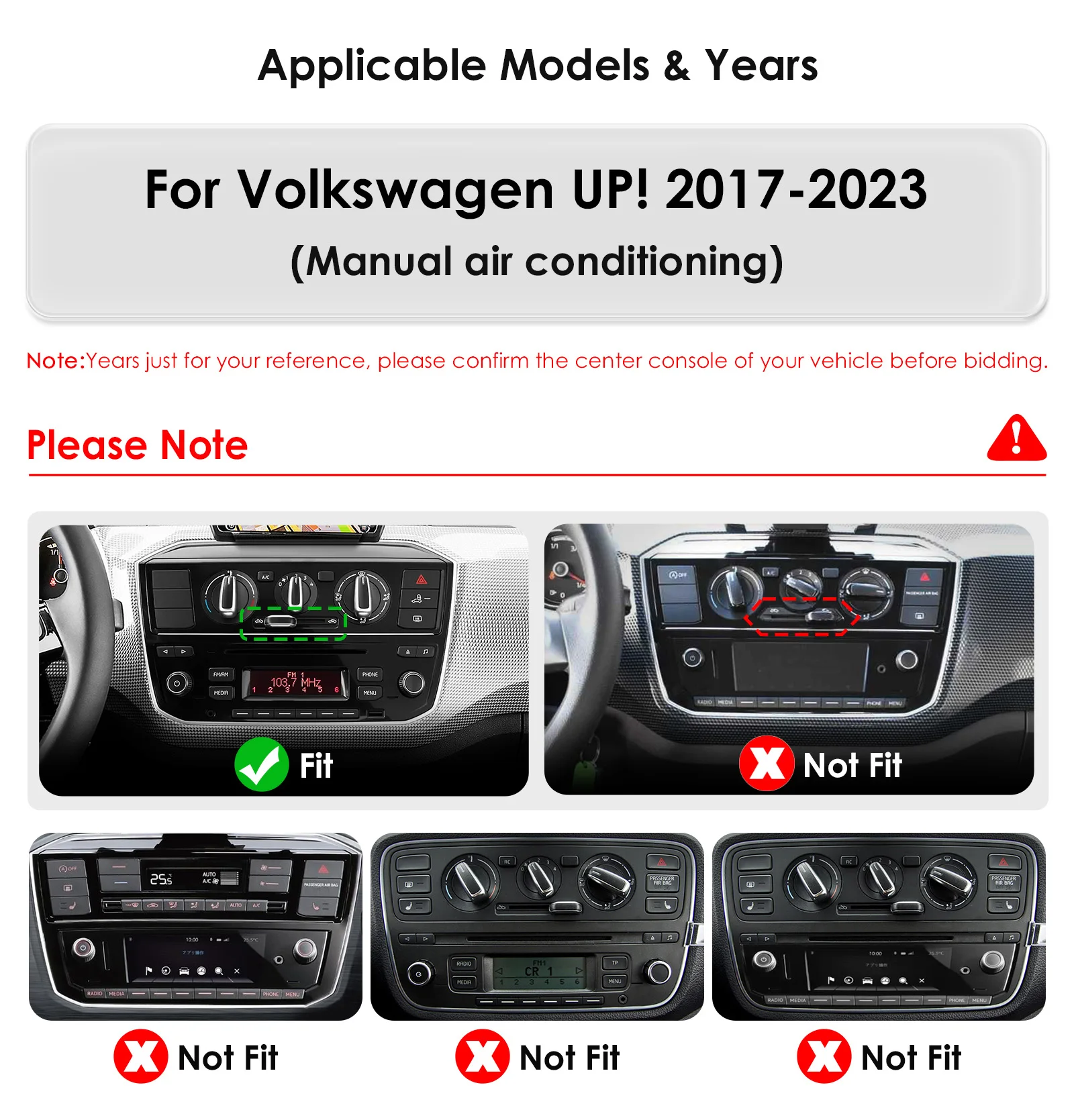 Hizpo Car Stereo Radio Touch Screen For Volkswagen UP! 2017-2023 UP Manual A/C Carplay GPS Navigation 8 Core 4G WIFI Autoradio
