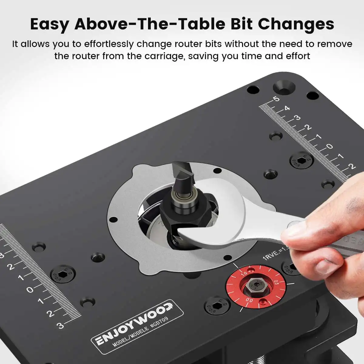 GD7 PRO Router Lift for 65mm 69mm Wood Router Table Set Up Lift with Plate Precision Woodworking Tool by ENJOYWOOD