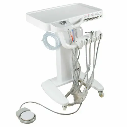 Einheit Tragbarer Rollwagen Dental Portable Mobile Self Delivery Cart Unit 4Loch