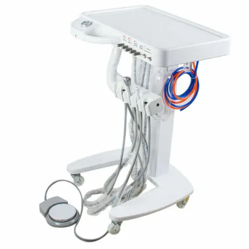 Einheit Tragbarer Rollwagen Dental Portable Mobile Self Delivery Cart Unit 4Loch