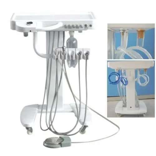 Einheit Tragbarer Rollwagen Dental Portable Mobile Self Delivery Cart Unit 4Loch