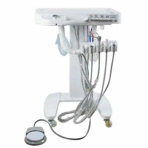 Einheit Tragbarer Rollwagen Dental Portable Mobile Self Delivery Cart Unit 4Loch