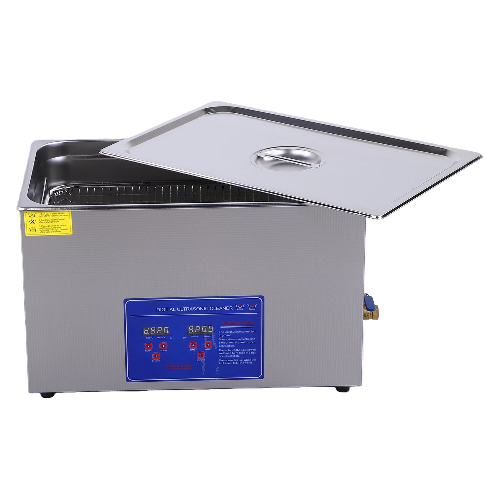 Ultrasonic Cleaning Machine 15/30L Digital Jewelry Cleaner 40kHz with Heater Stainless Steel Adjustable Time and Temperature for