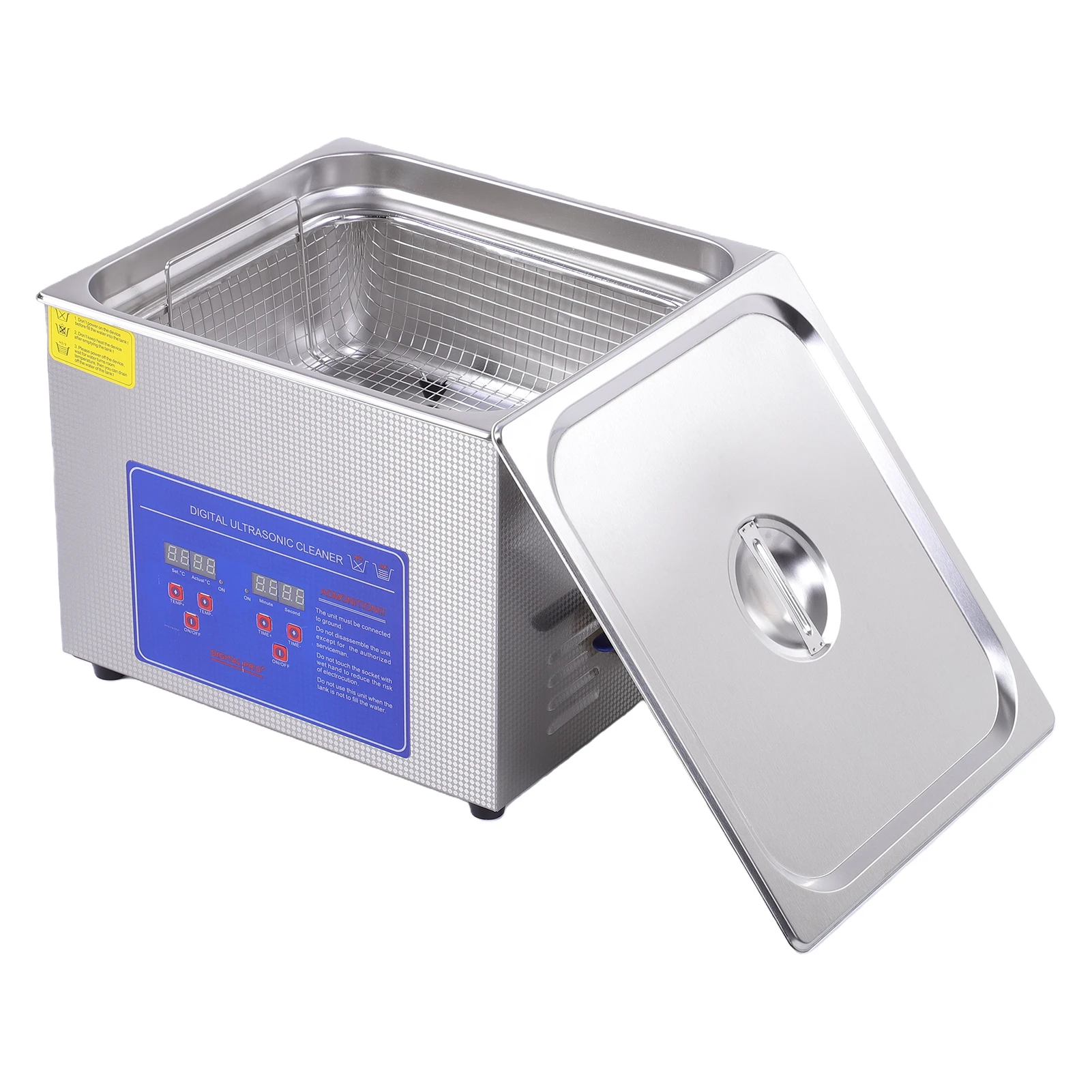 Ultrasonic Cleaning Machine 15/30L Digital Jewelry Cleaner 40kHz with Heater Stainless Steel Adjustable Time and Temperature for