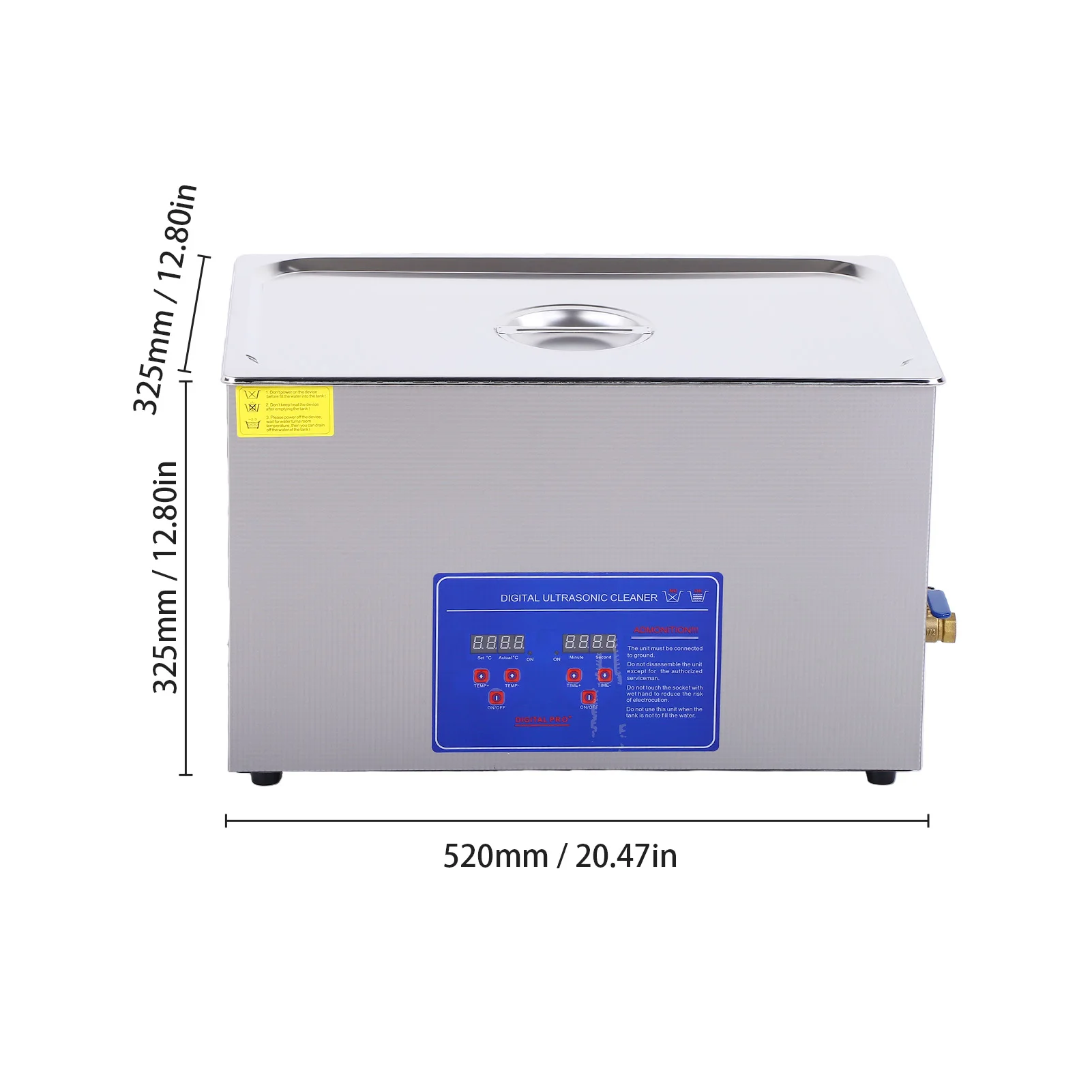 Ultrasonic Cleaning Machine 15/30L Digital Jewelry Cleaner 40kHz with Heater Stainless Steel Adjustable Time and Temperature for