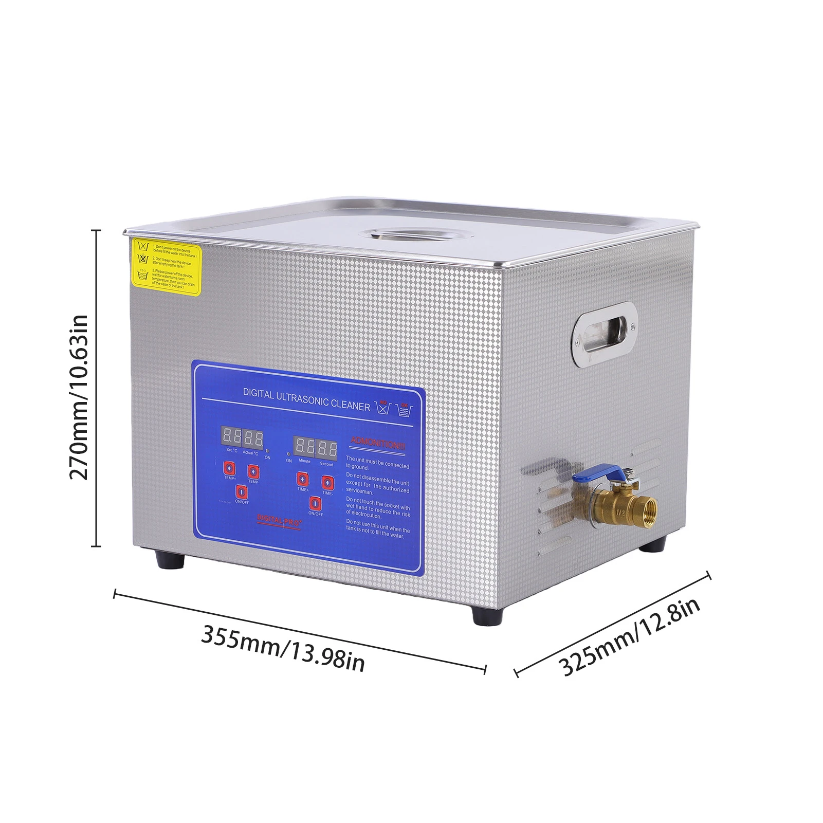 Ultrasonic Cleaning Machine 15/30L Digital Jewelry Cleaner 40kHz with Heater Stainless Steel Adjustable Time and Temperature for