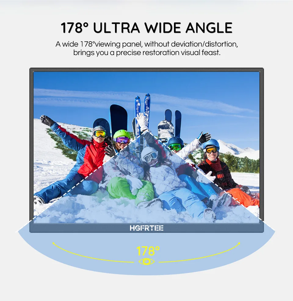 HGFRTEE 12.3inch Portable Monitor 3:2 400Cd/m² 100%sRGB second screen Gaming Extended Display for Mac Phone PS5 Xbox Switch