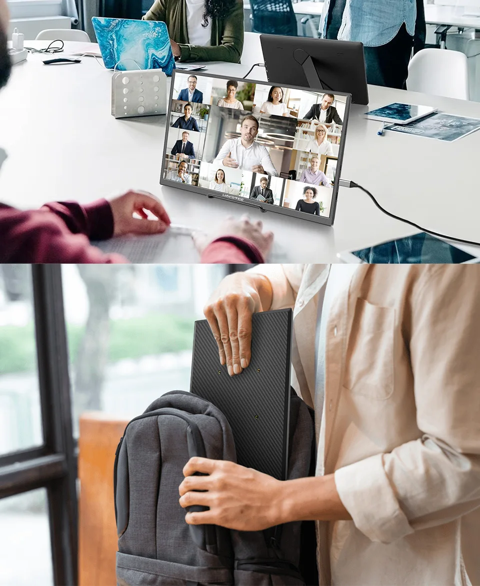 HGFRTEE 12.3inch Portable Monitor 3:2 400Cd/m² 100%sRGB second screen Gaming Extended Display for Mac Phone PS5 Xbox Switch