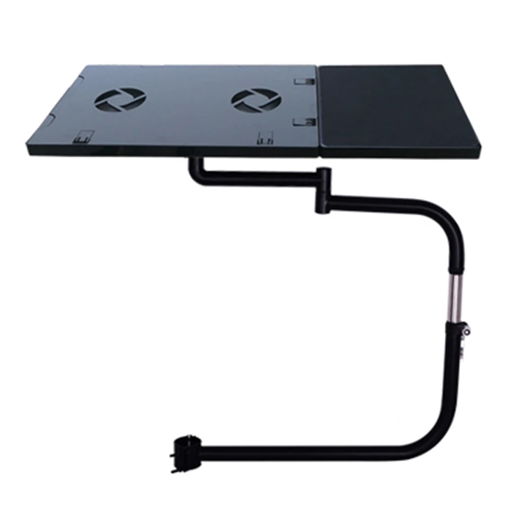 Chair Keyboard Tray, Laptop Keyboard Mouse Chair Stand w/USB Fan, Adjustable Mouse Mount Installed to Chair with -85°~ +20°Tilt