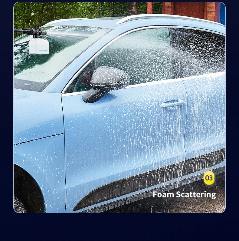 35Bar Electric Car Washer Gun 30000mAh Wireless High Pressure Water Gun Multi Function Rotating Nozzle Home Car Wipe Sprayer