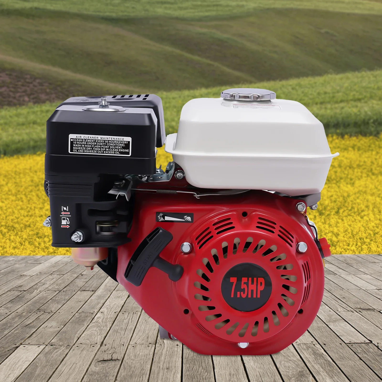 212CC 7.5HP 4 Stroke Single Cylinder Gasoline Engine Hand Start Air Cooling 3600RPM for Go-karts Compressors