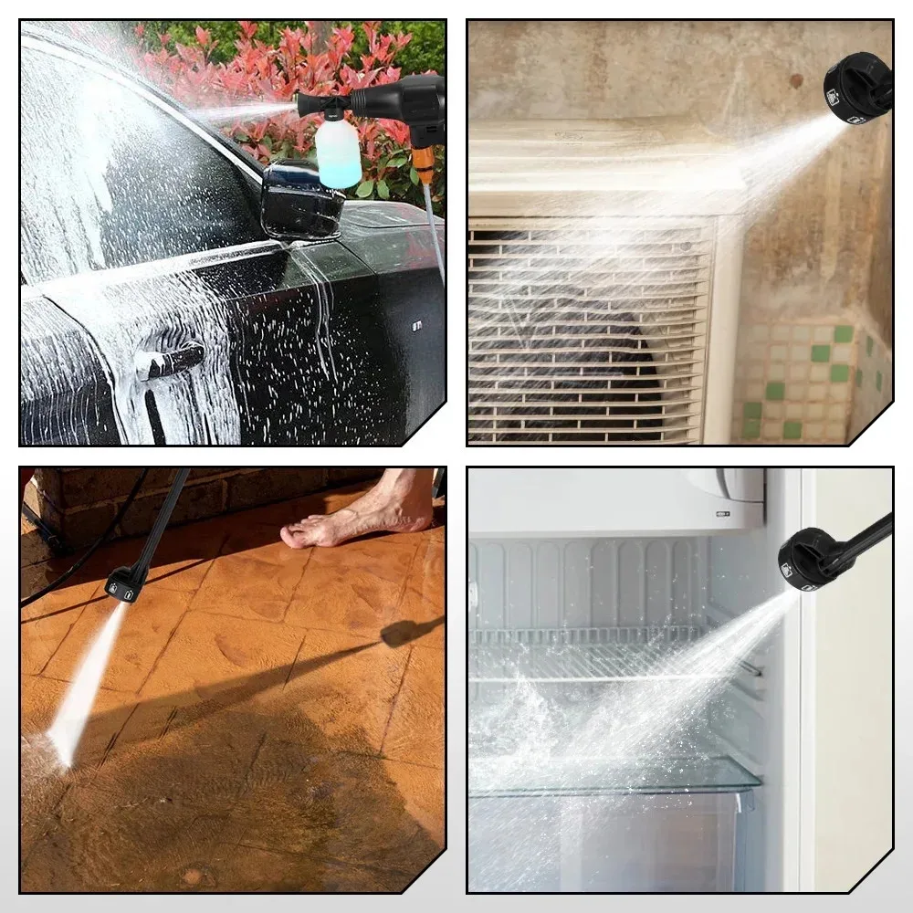 3500W 200Bar Brushless Electric High Pressure Washer Cordless Efficient Car Garden Cleaning Spray Gun for Makita 18V Battery