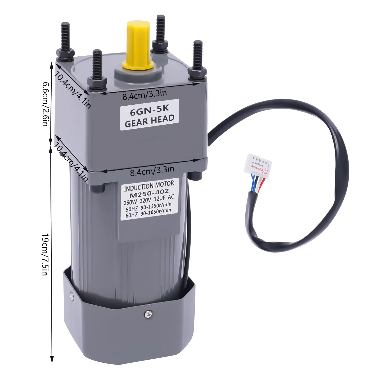 250W 250W AC High Torque Motor Electric Single-Phase Motor Reversible Motor with Variable Speed Adjustable Controller Governor