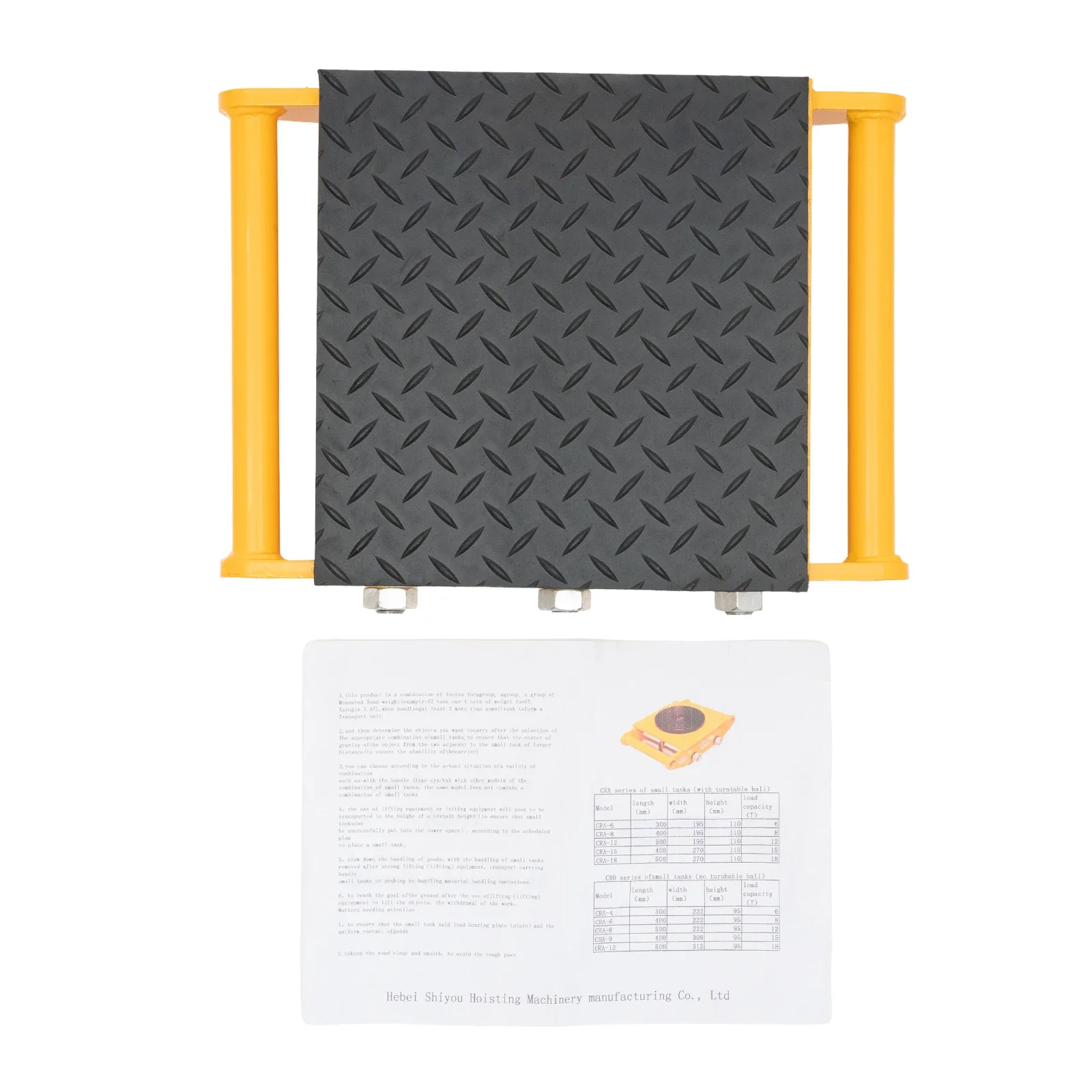 7T-Alloy Steel Machinery Mover 15T (33069lbs) Max-Load Mover w/9 High-Quality PU Rollers for Distributing and Transporting Large