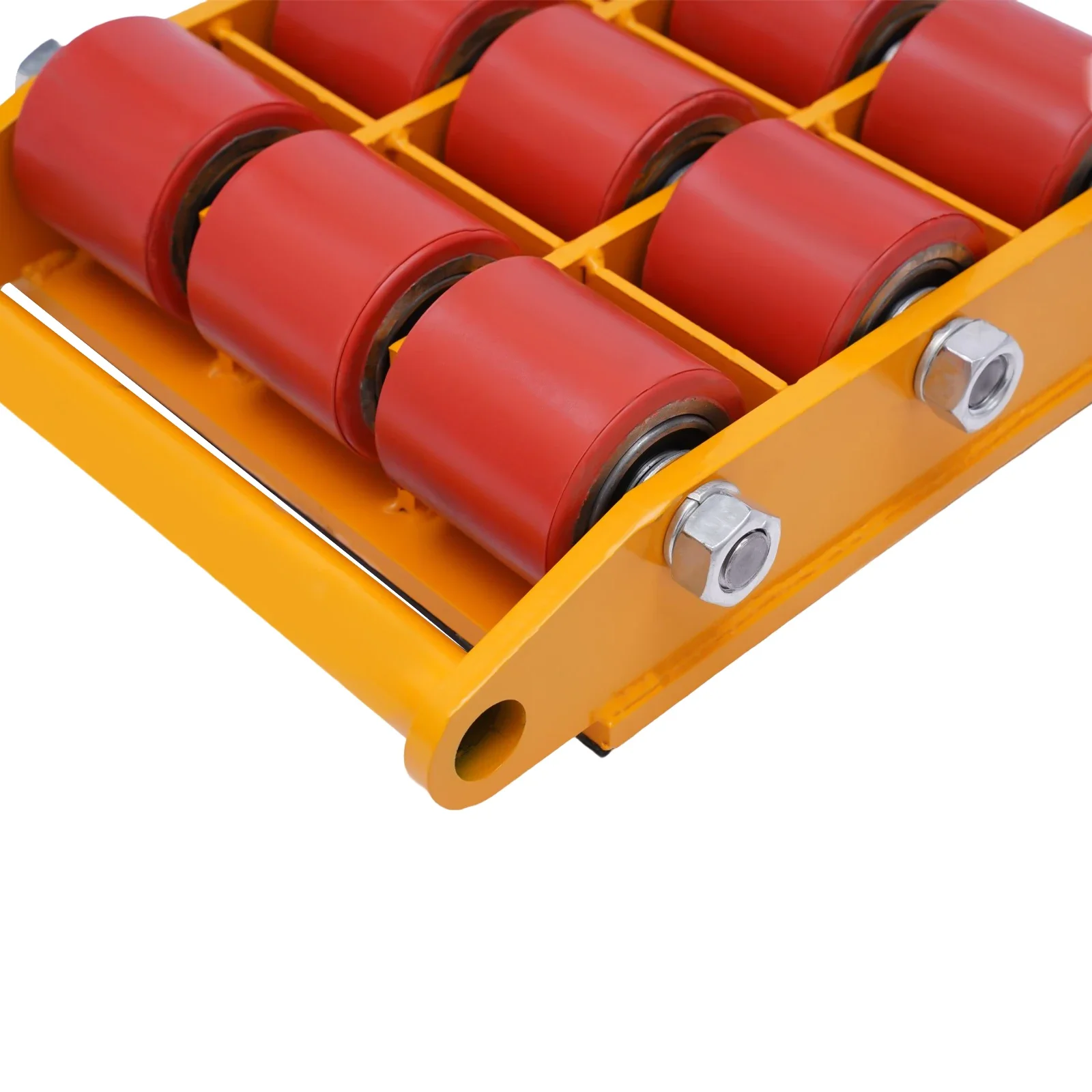 7T-Alloy Steel Machinery Mover 15T (33069lbs) Max-Load Mover w/9 High-Quality PU Rollers for Distributing and Transporting Large