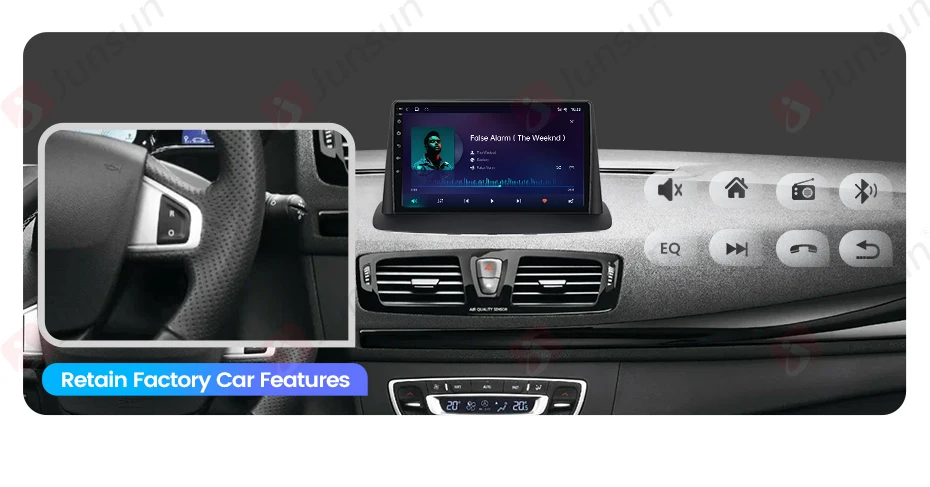 Junsun CarPlay Android Auto Radio For Renault Megane 3 Fluence Samsung SM3 2008-2014 Car Intelligent Systems RDS 2 din autoradio