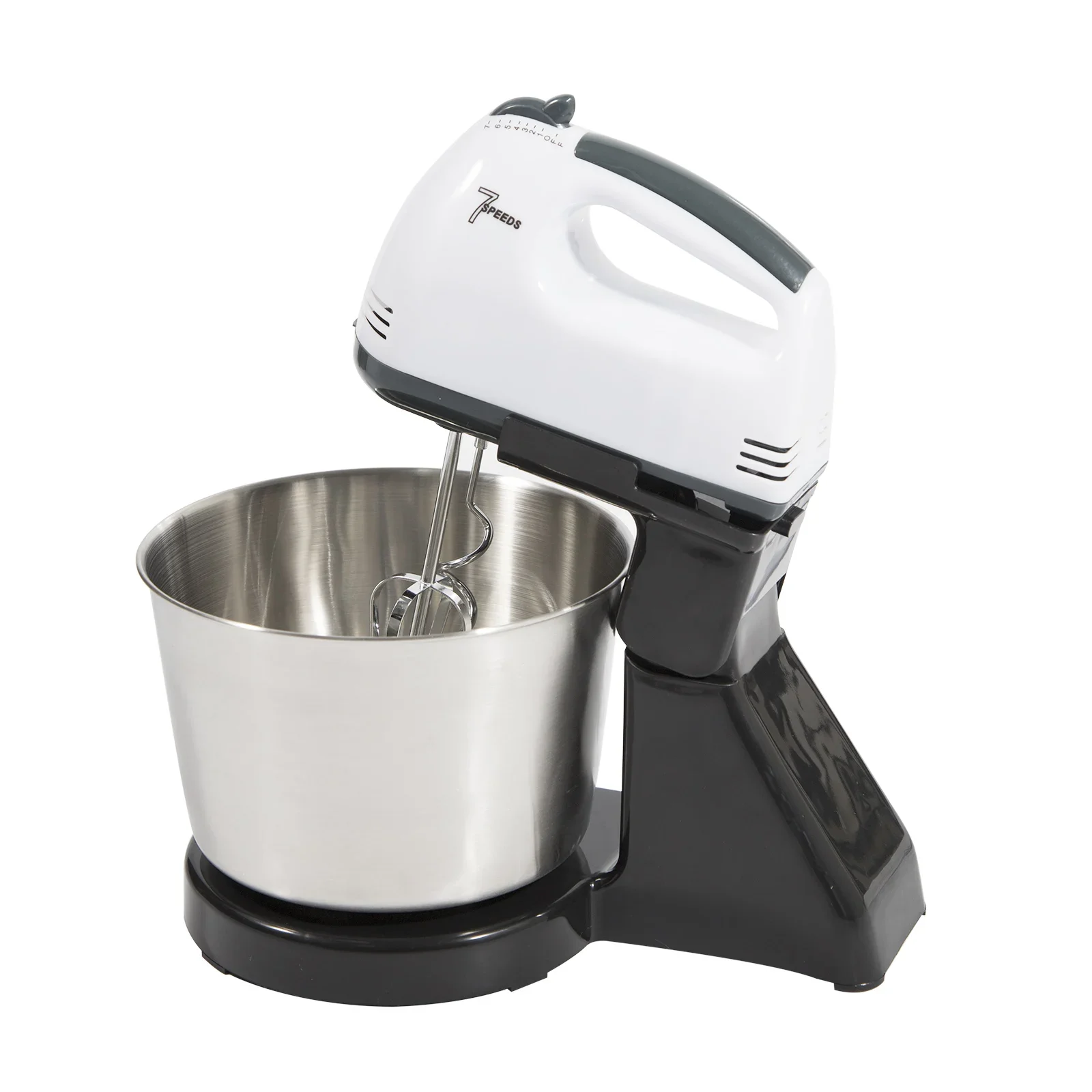 Countertop Mixer 180-350W 1.7L Capacity, Stainless Steel & Plastic Compact Design Multifunctional for Baking & Kitchen Work